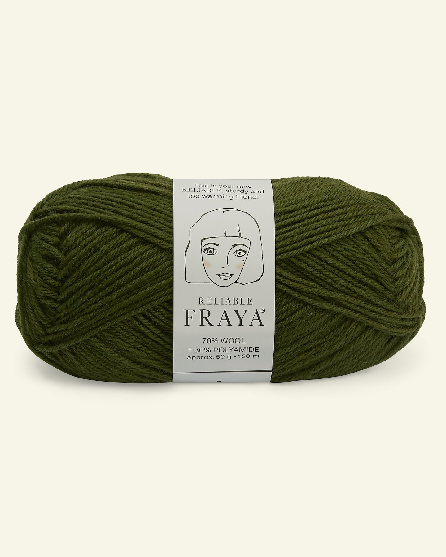 FRAYA, uldgarn "Reliable", army grøn 90001182_pack