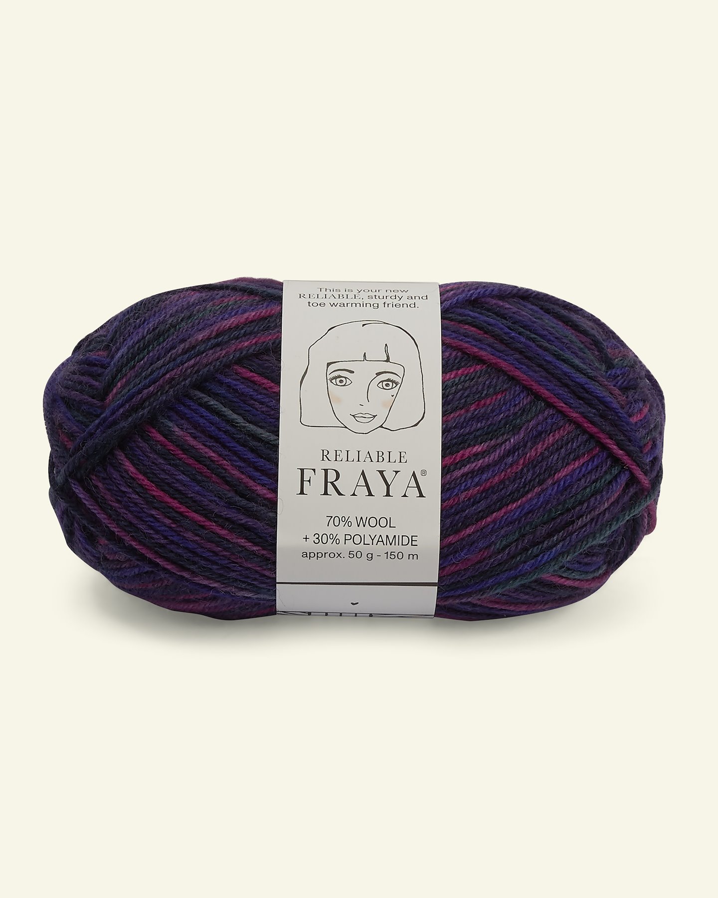 FRAYA, ullgarn "Reliable", lila/cerise mix fg. 90001194_pack