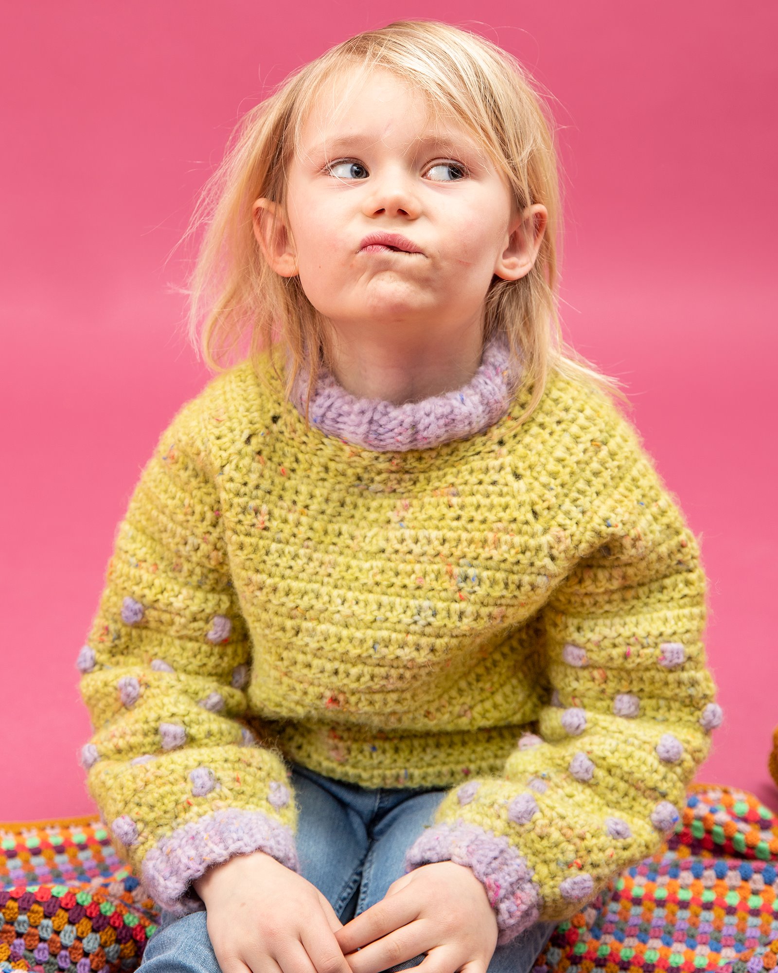FRAYA virkbeskrivning - Happy Bubbles Sweater, barn & baby FRAYA6040.jpg