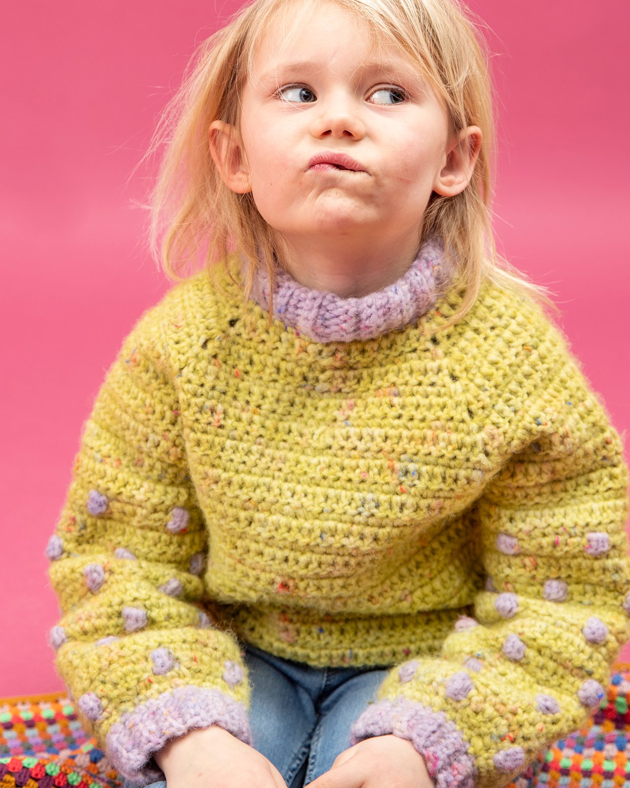 FRAYA virkbeskrivning - Happy Bubbles Sweater, barn & baby FRAYA6040.jpg