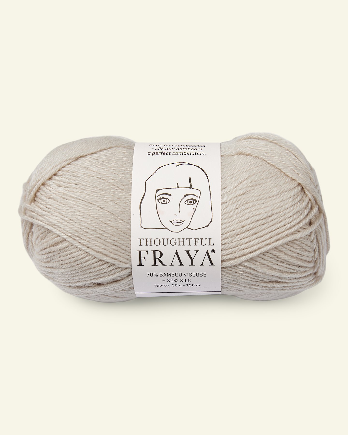 FRAYA, viscose bamboo silk yarn "Thoughtful", putty 90000941_pack