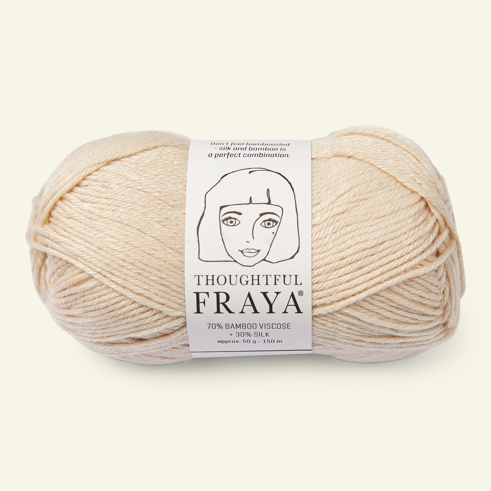FRAYA, viscose bamboo silk yarn "Thoughtful", vanilla 90000185_pack