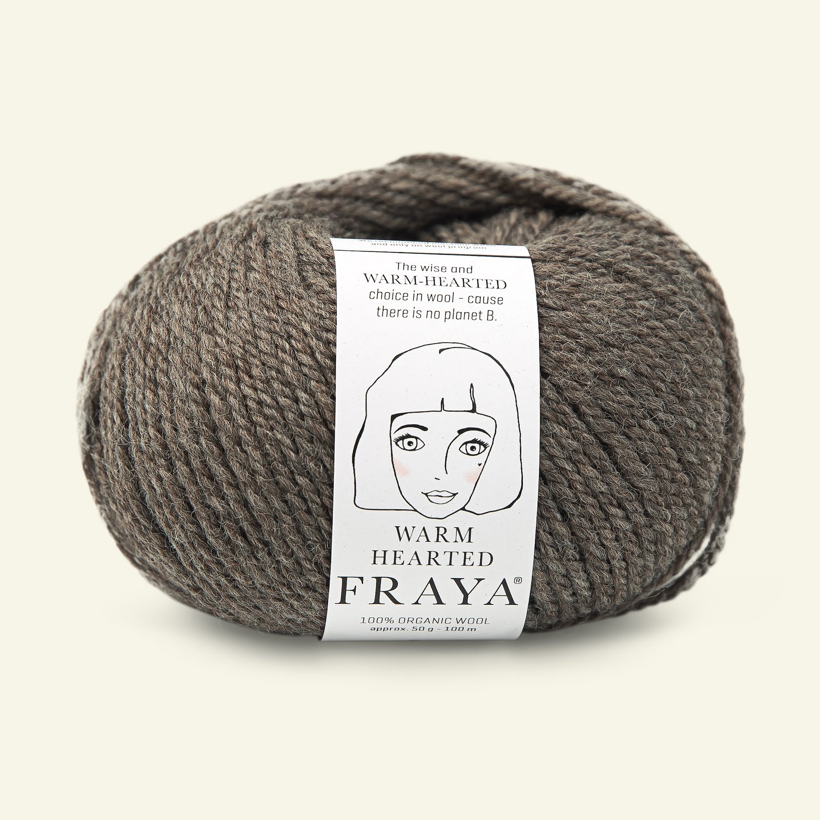 FRAYA, Wolle 100% Bio Wolle "Warm Hearted", Grau/Braun Mel 90063139_pack