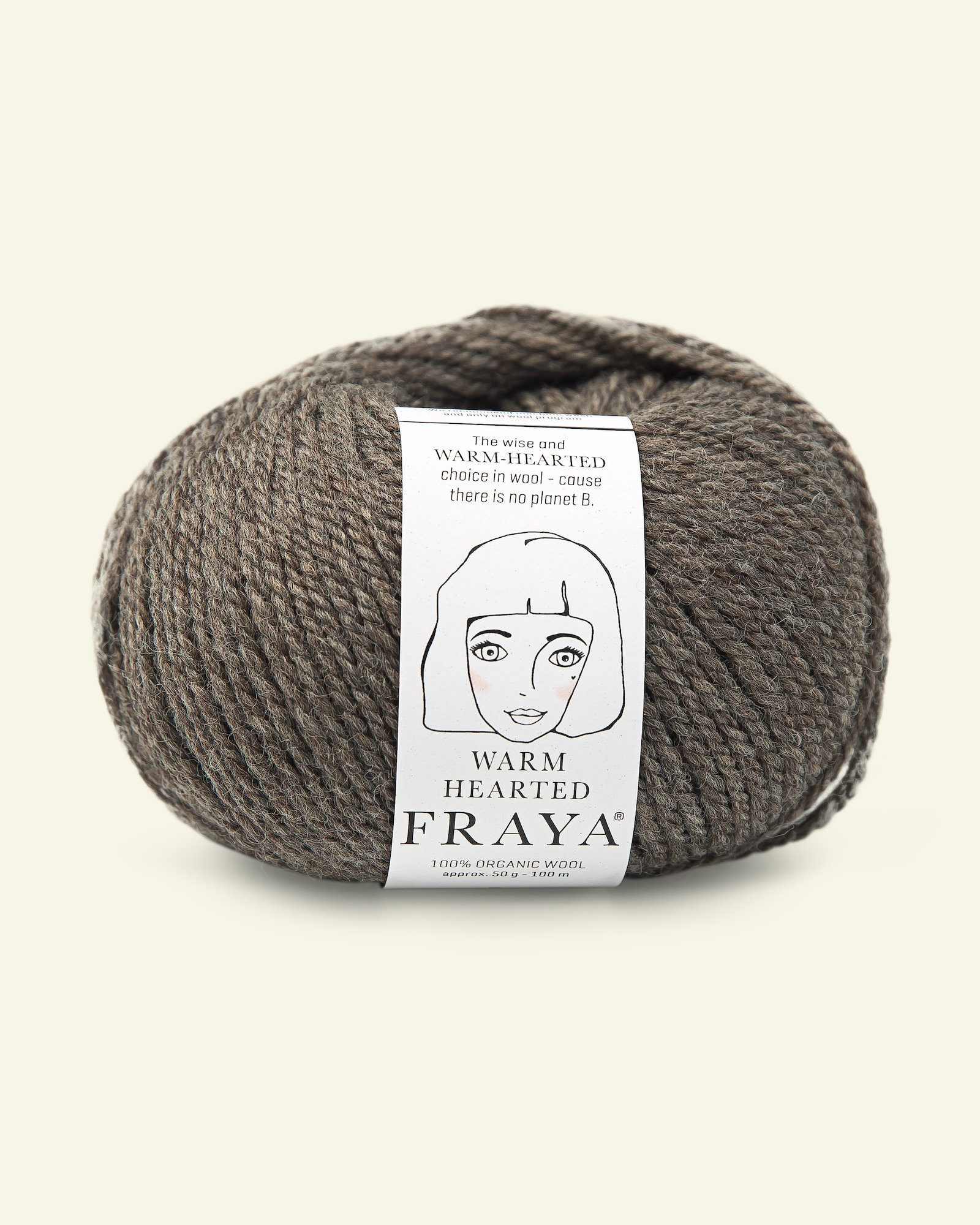 FRAYA, Wolle 100% Bio Wolle "Warm Hearted", Grau/Braun Mel 90063139_pack
