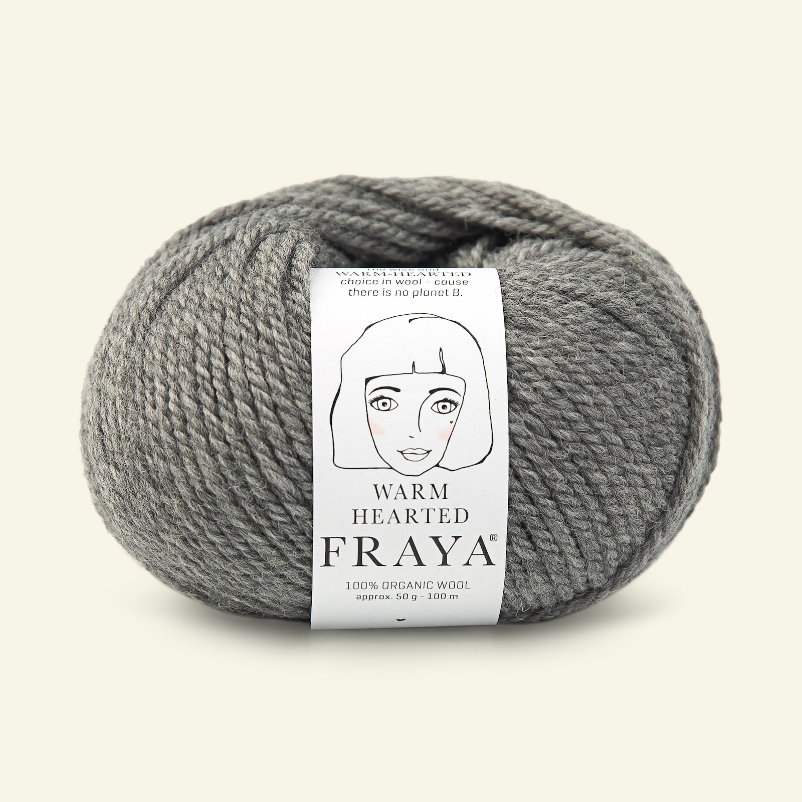 FRAYA, Wolle 100% Bio Wolle "Warm Hearted", Grau Meliert 90063141_pack