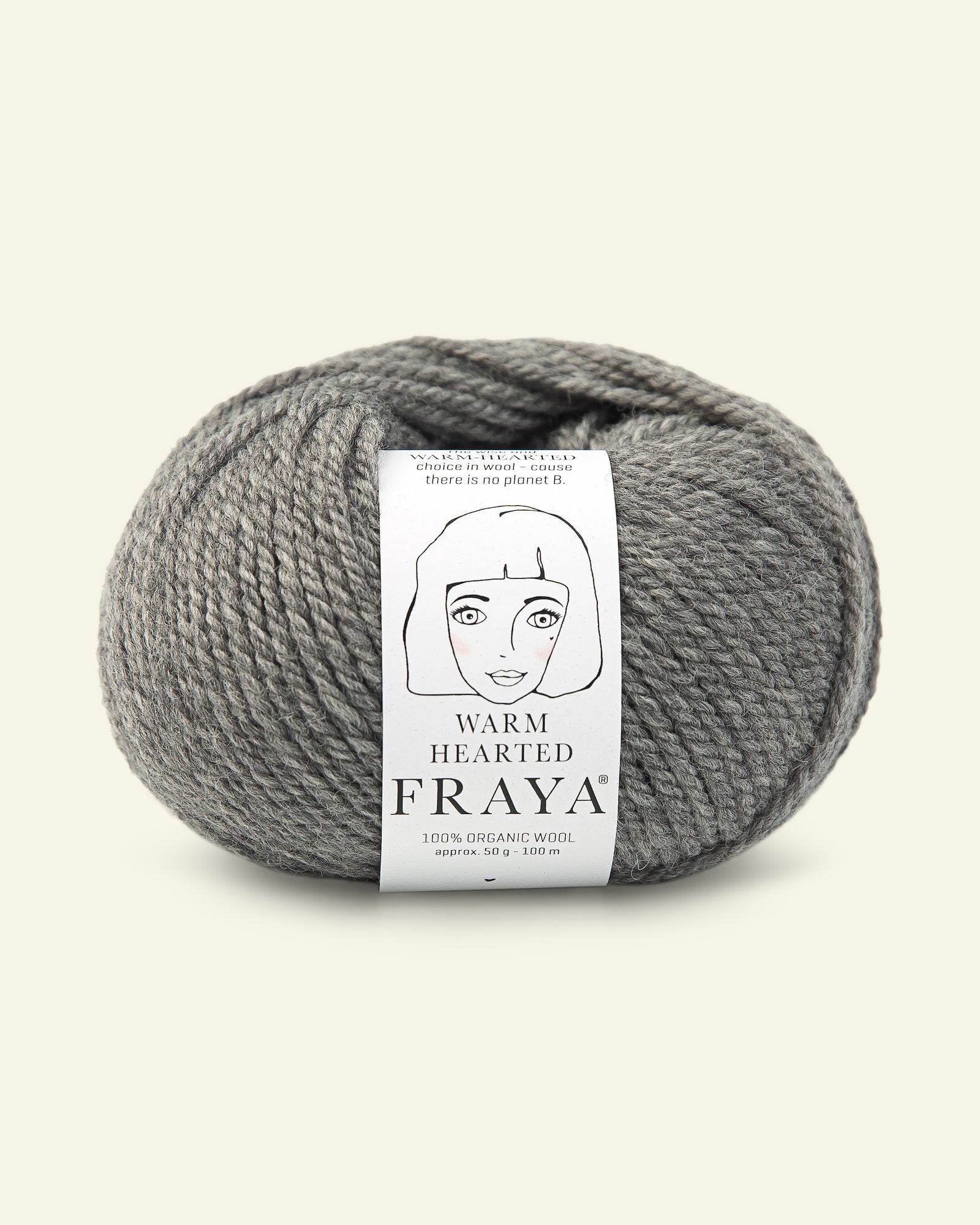 FRAYA, Wolle 100% Bio Wolle "Warm Hearted", Grau Meliert 90063141_pack