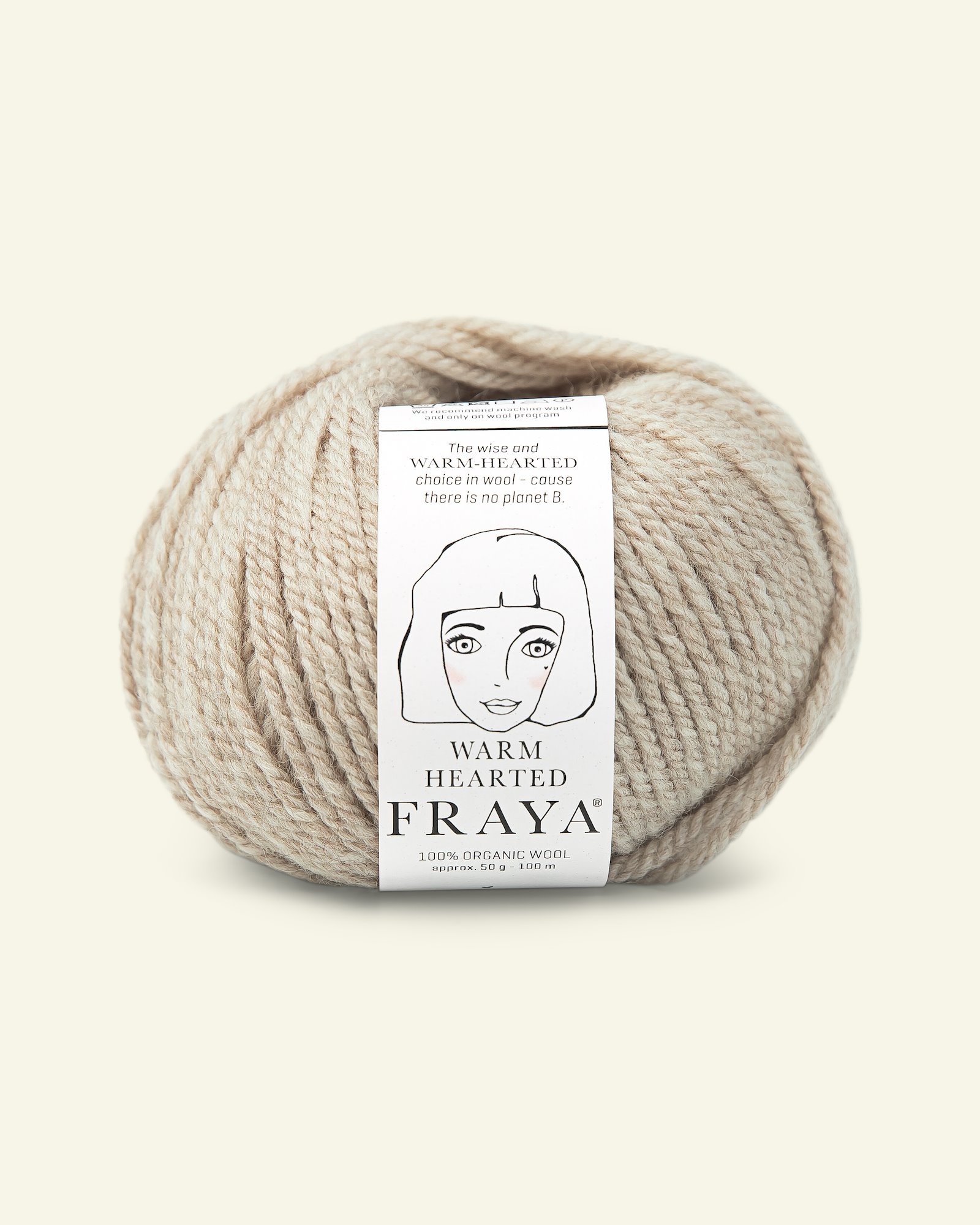 FRAYA, Wolle 100% Bio Wolle "Warm Hearted", Sand Meliert 90063138_pack
