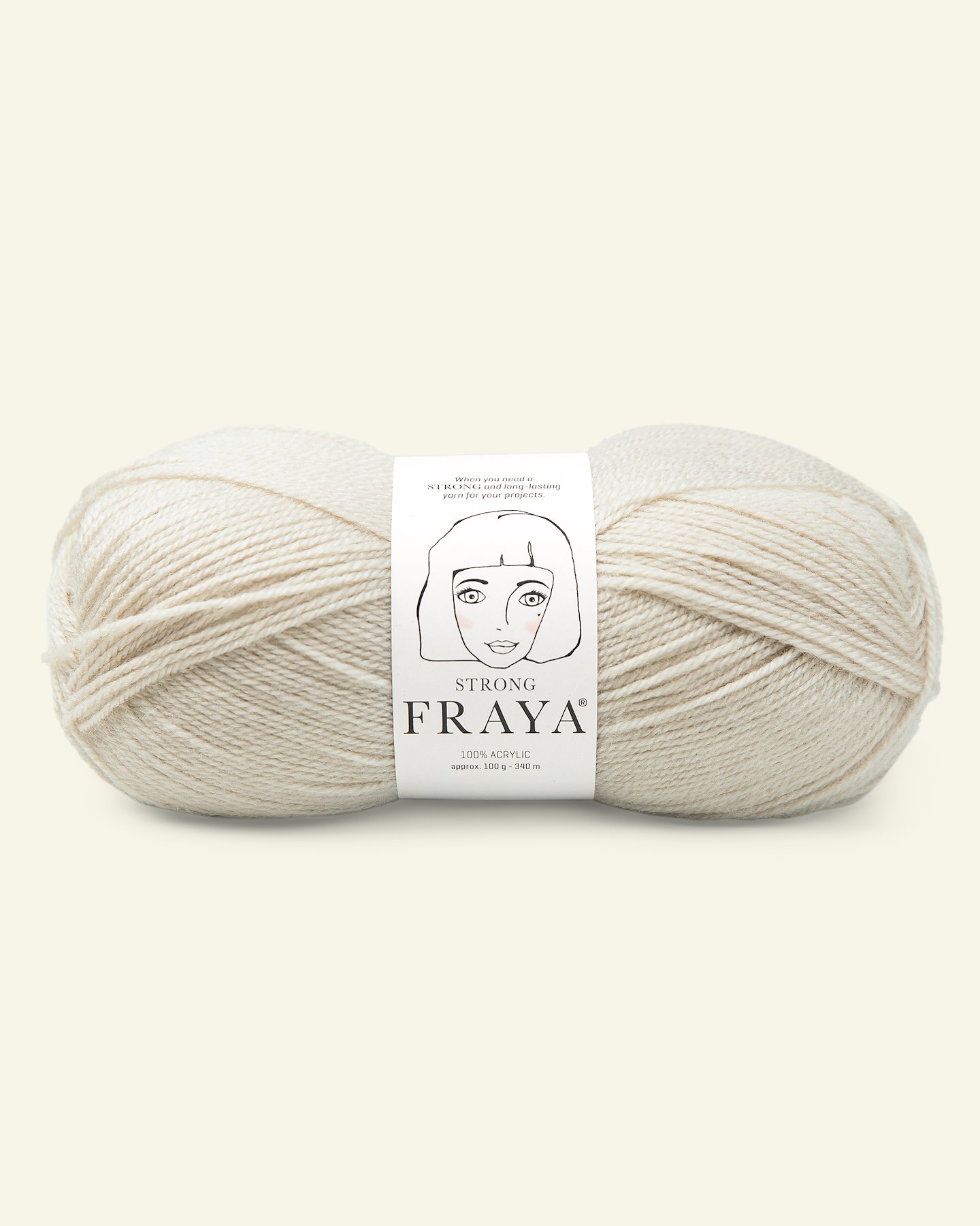 FRAYA, Wolle Acrylgarn "Strong" Natur 90066002_pack
