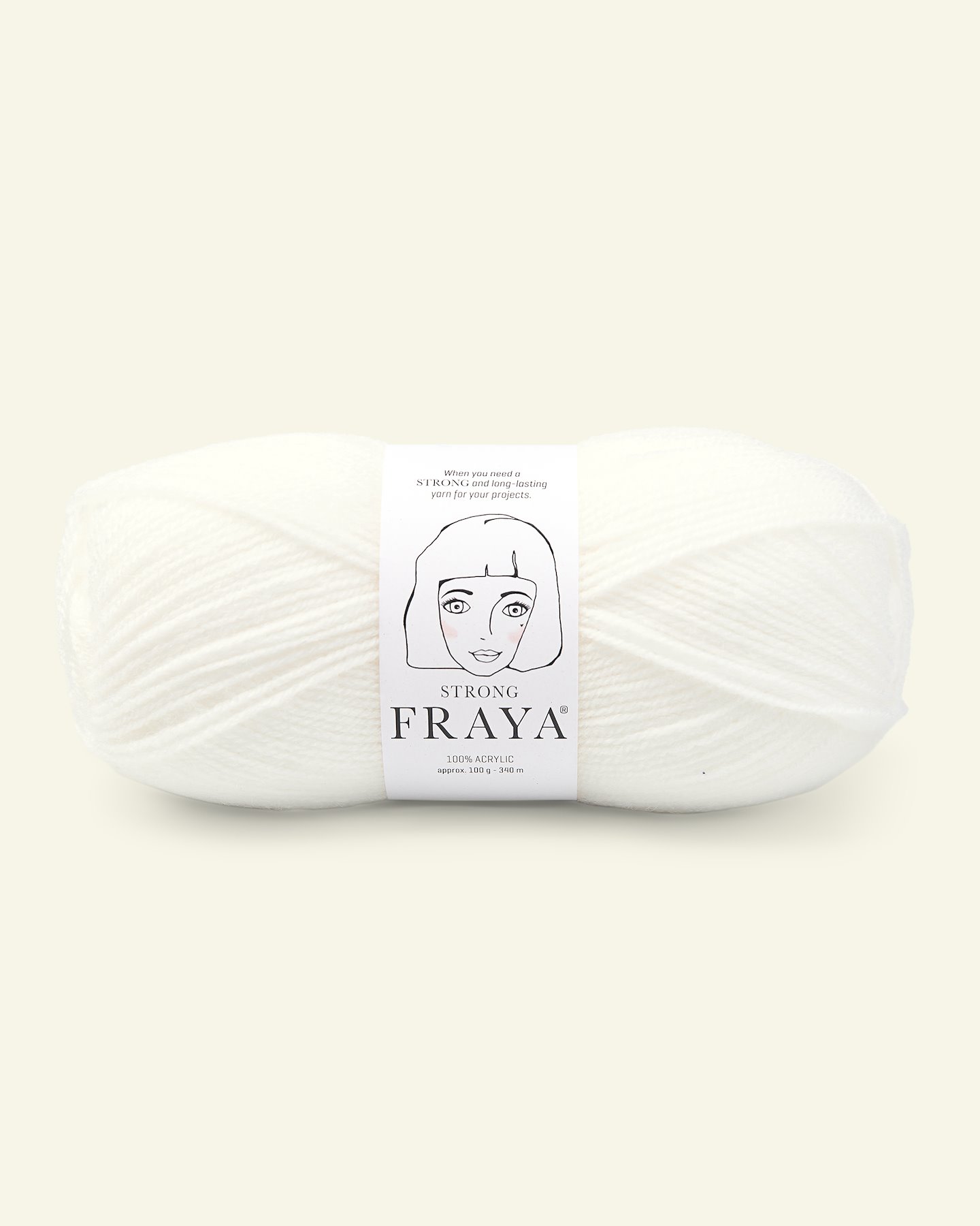 FRAYA, Wolle Acrylgarn "Strong" Weiß 90066001_pack