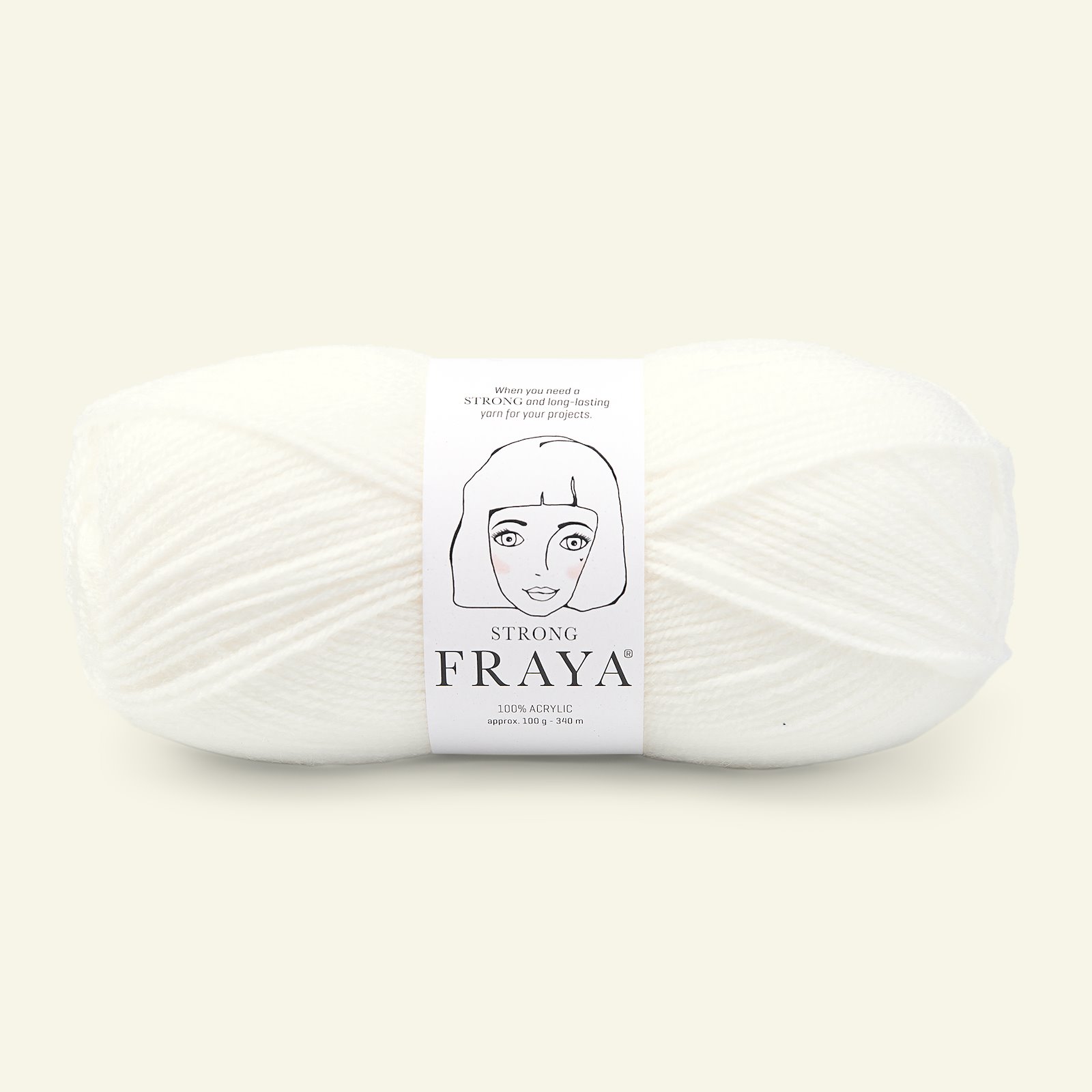 FRAYA, Wolle Acrylgarn "Strong" Weiß 90066001_pack