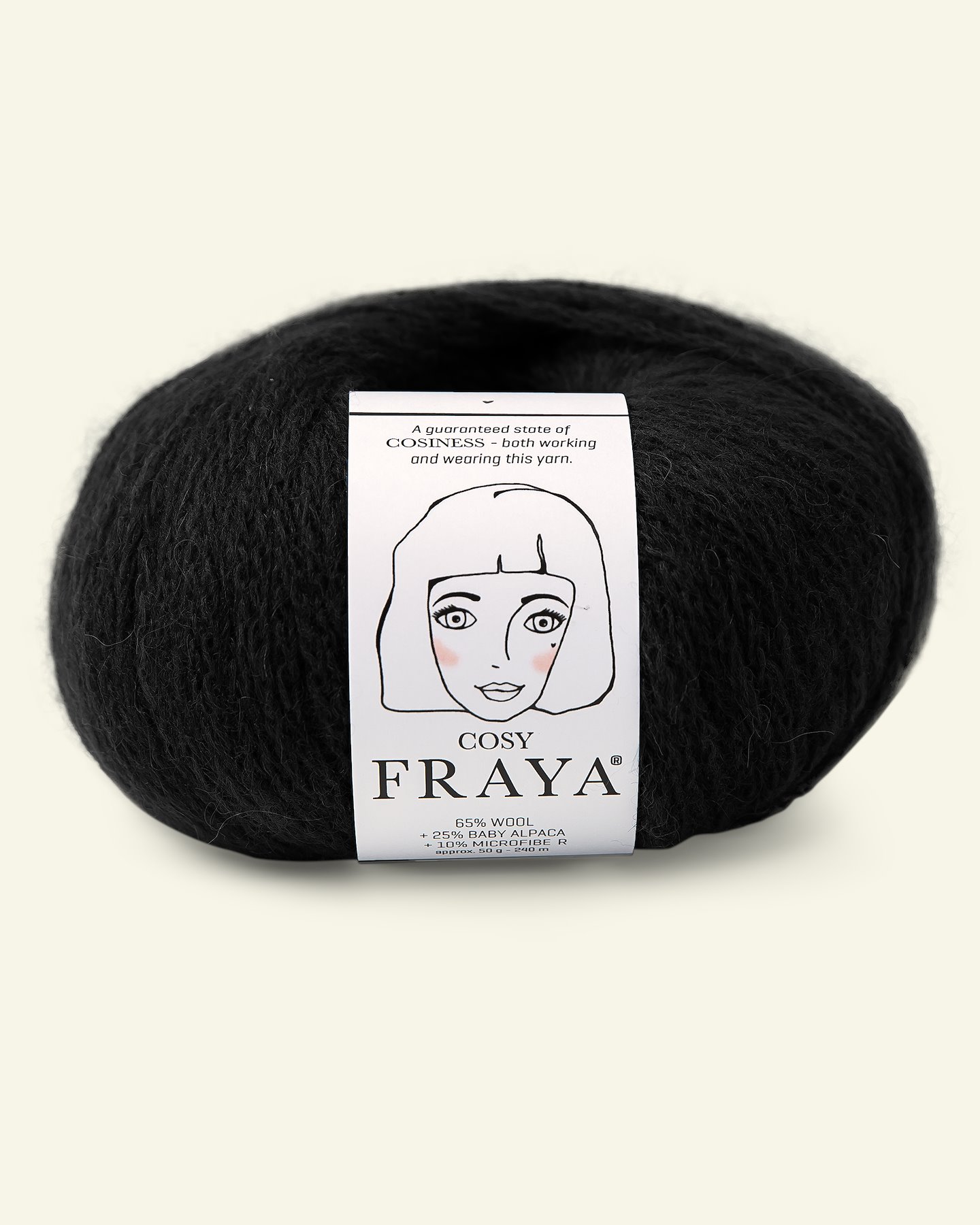 FRAYA, Wolle Merino Mischgarn/Volumengarn "Cosy", schwarz 90000898_pack