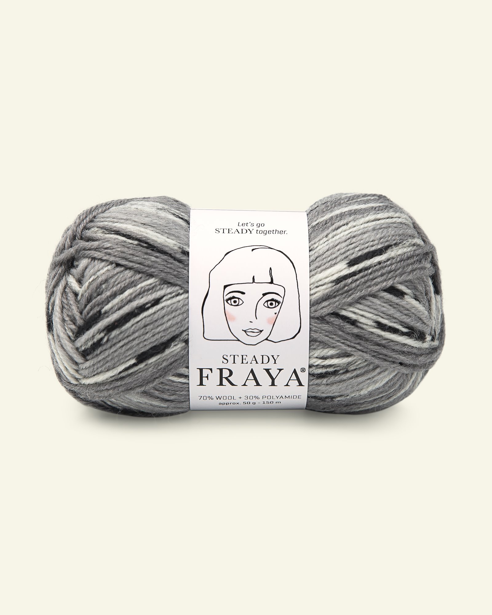 FRAYA Wolle Steady Grau Mix 90053299_pack