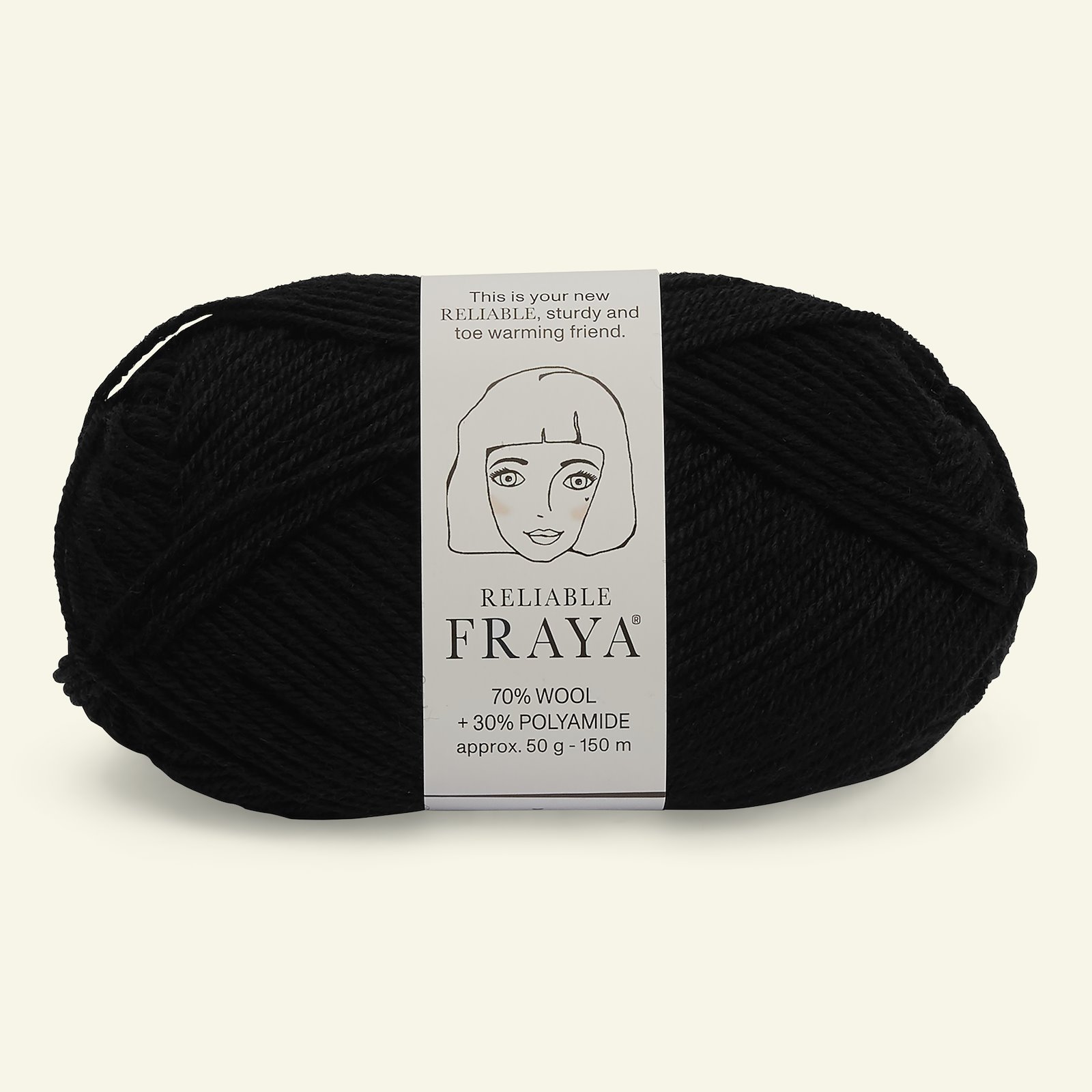 FRAYA, wool yarn "Reliable", black  90001191_pack