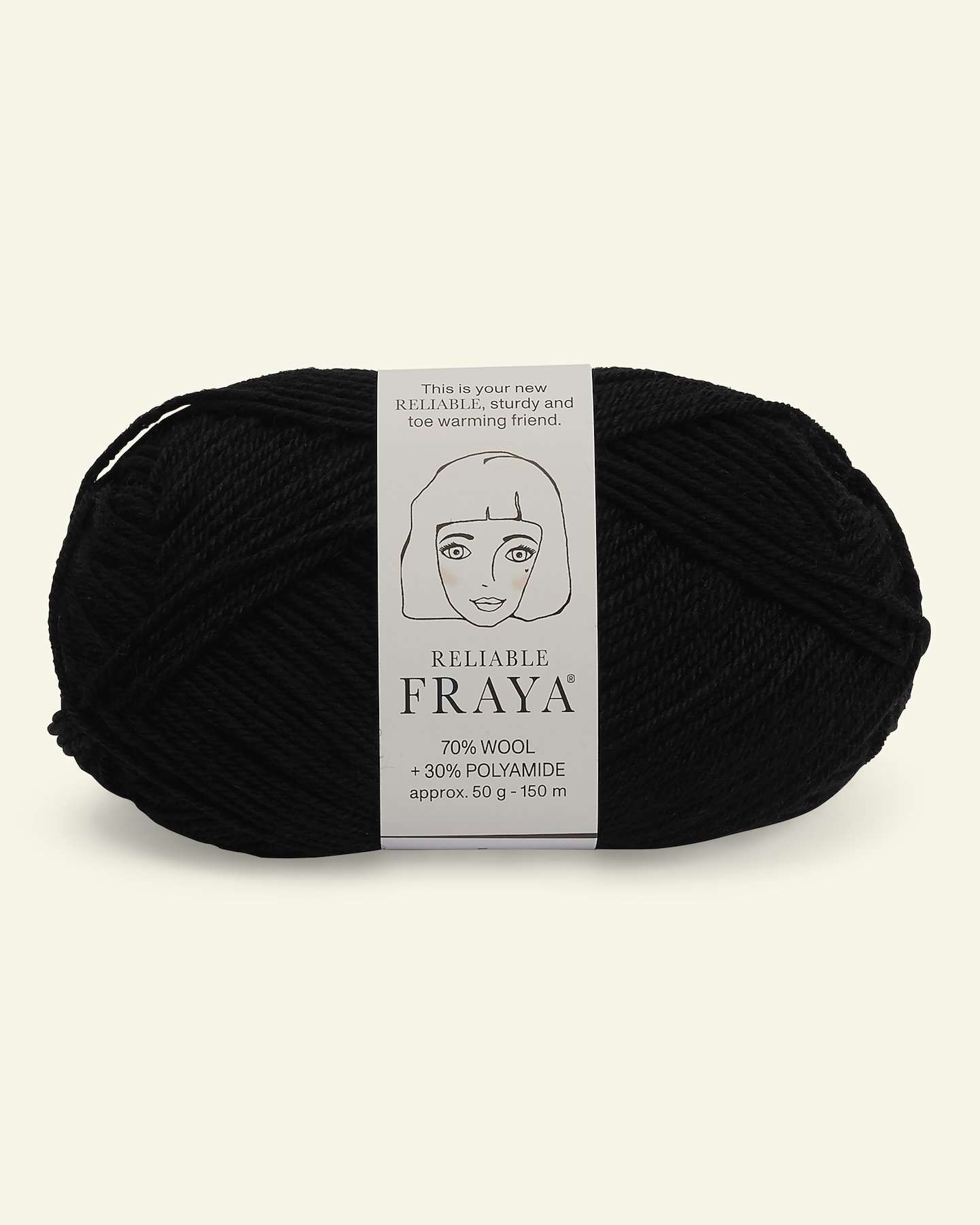 FRAYA, wool yarn "Reliable", black  90001191_pack