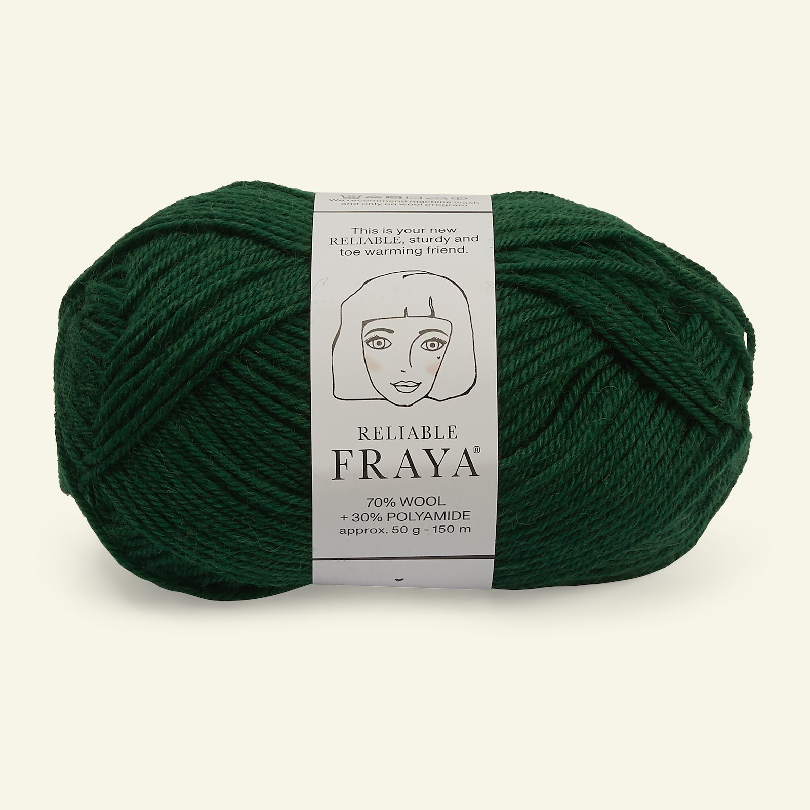 FRAYA, wool yarn "Reliable", dark green   90001181_pack