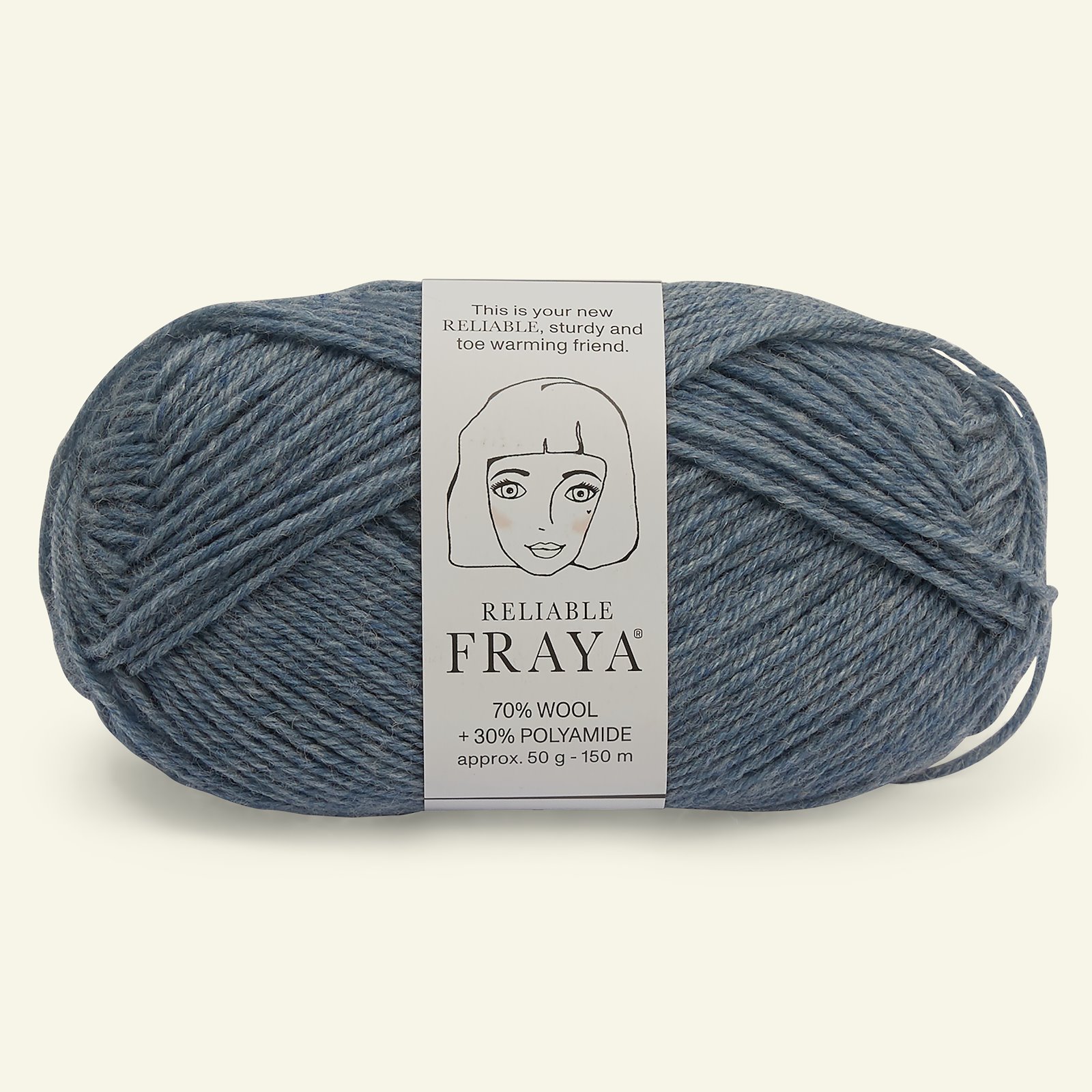 FRAYA, wool yarn "Reliable", light blue melange  90001188_pack