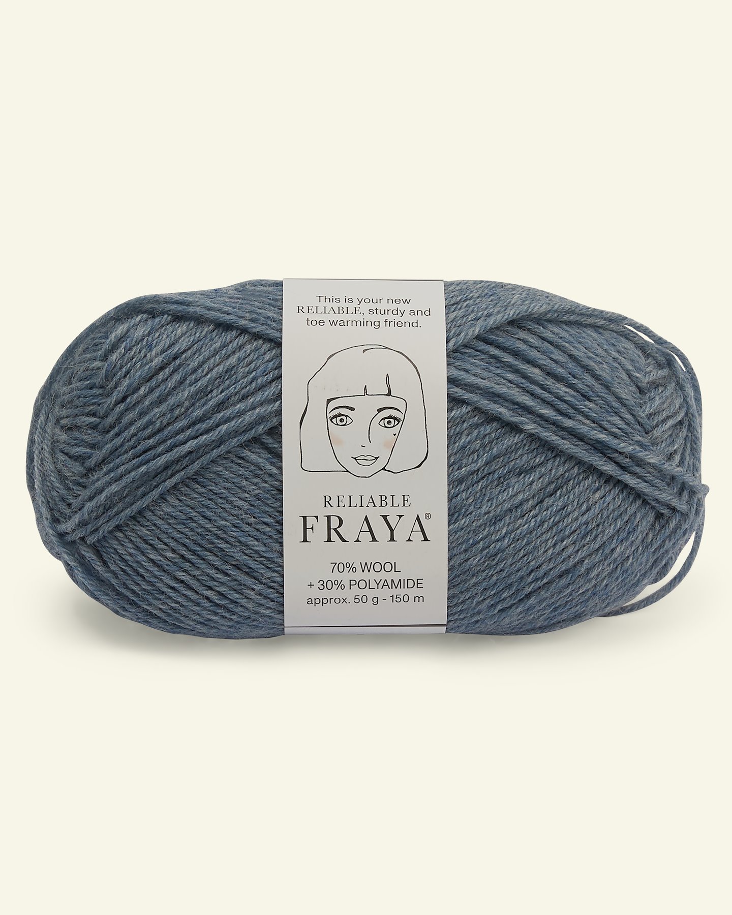 FRAYA, wool yarn "Reliable", light blue melange  90001188_pack