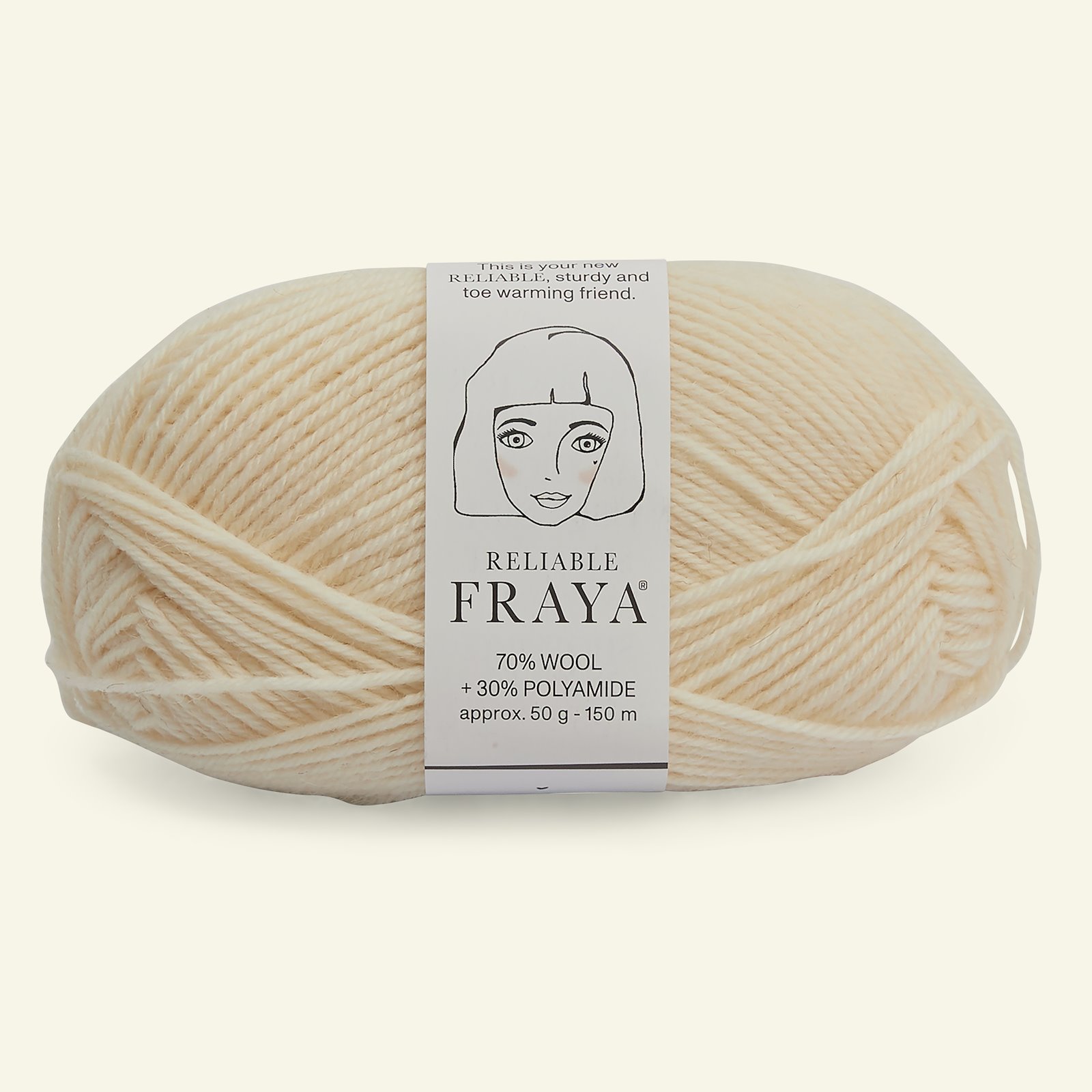 FRAYA, wool yarn "Reliable", offwhite  90001177_pack