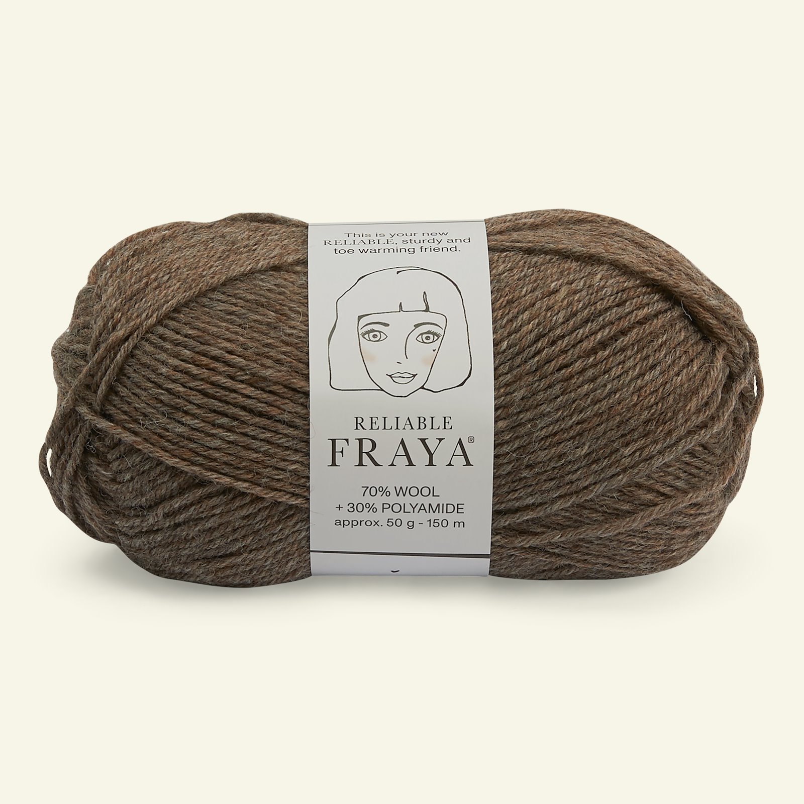 FRAYA, wool yarn "Reliable", walnut melange  90001184_pack
