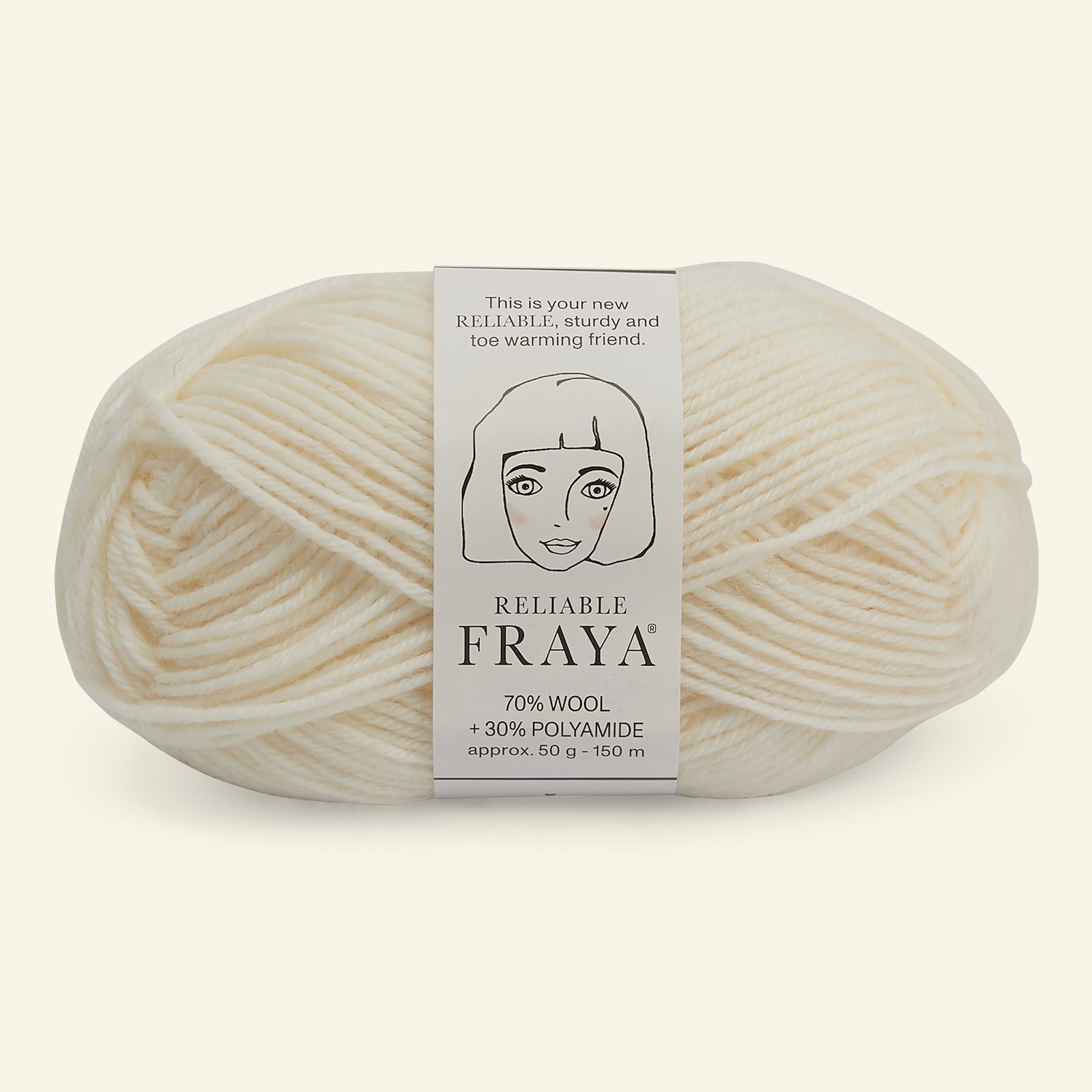 FRAYA, wool yarn "Reliable", white  90001176_pack