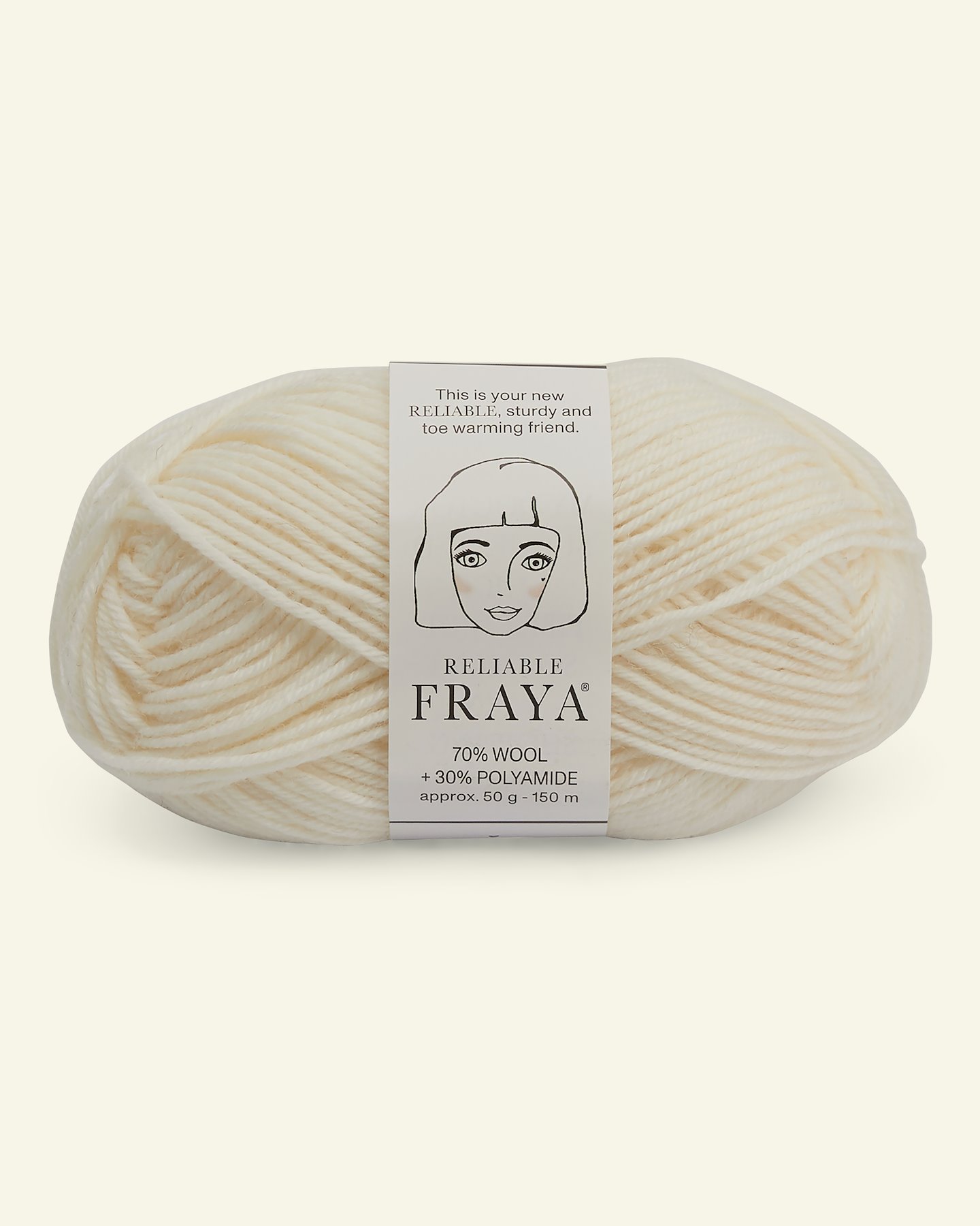 FRAYA, wool yarn "Reliable", white  90001176_pack
