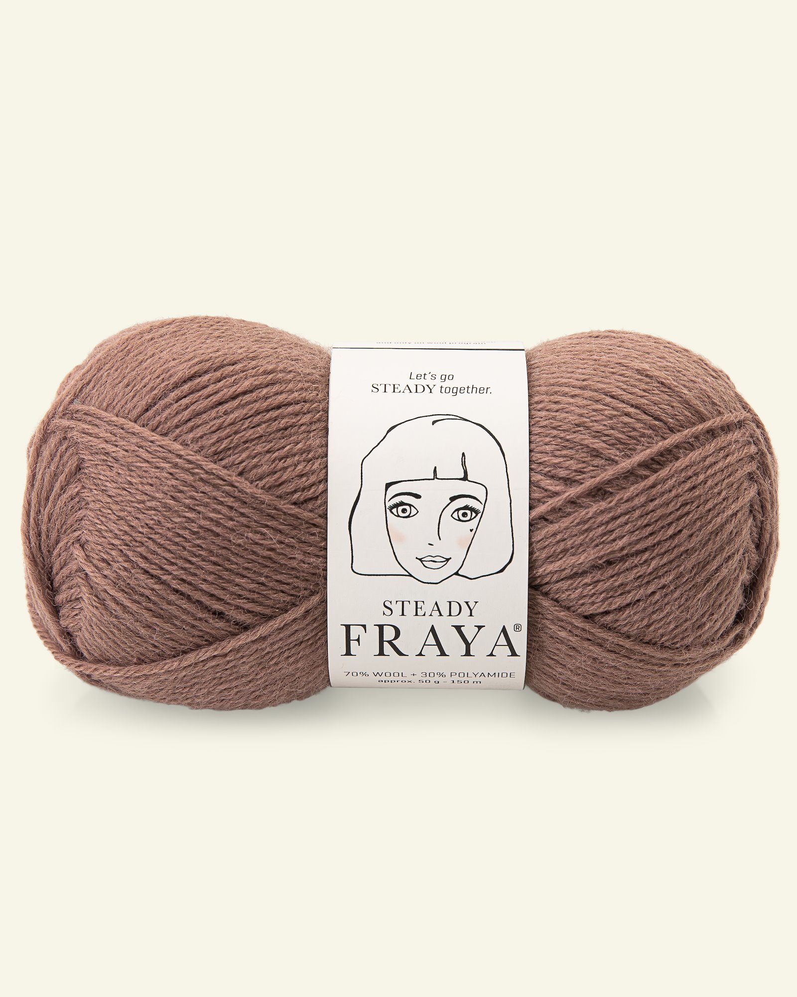 FRAYA,wool yarn "Steady", cognac 90000145_pack