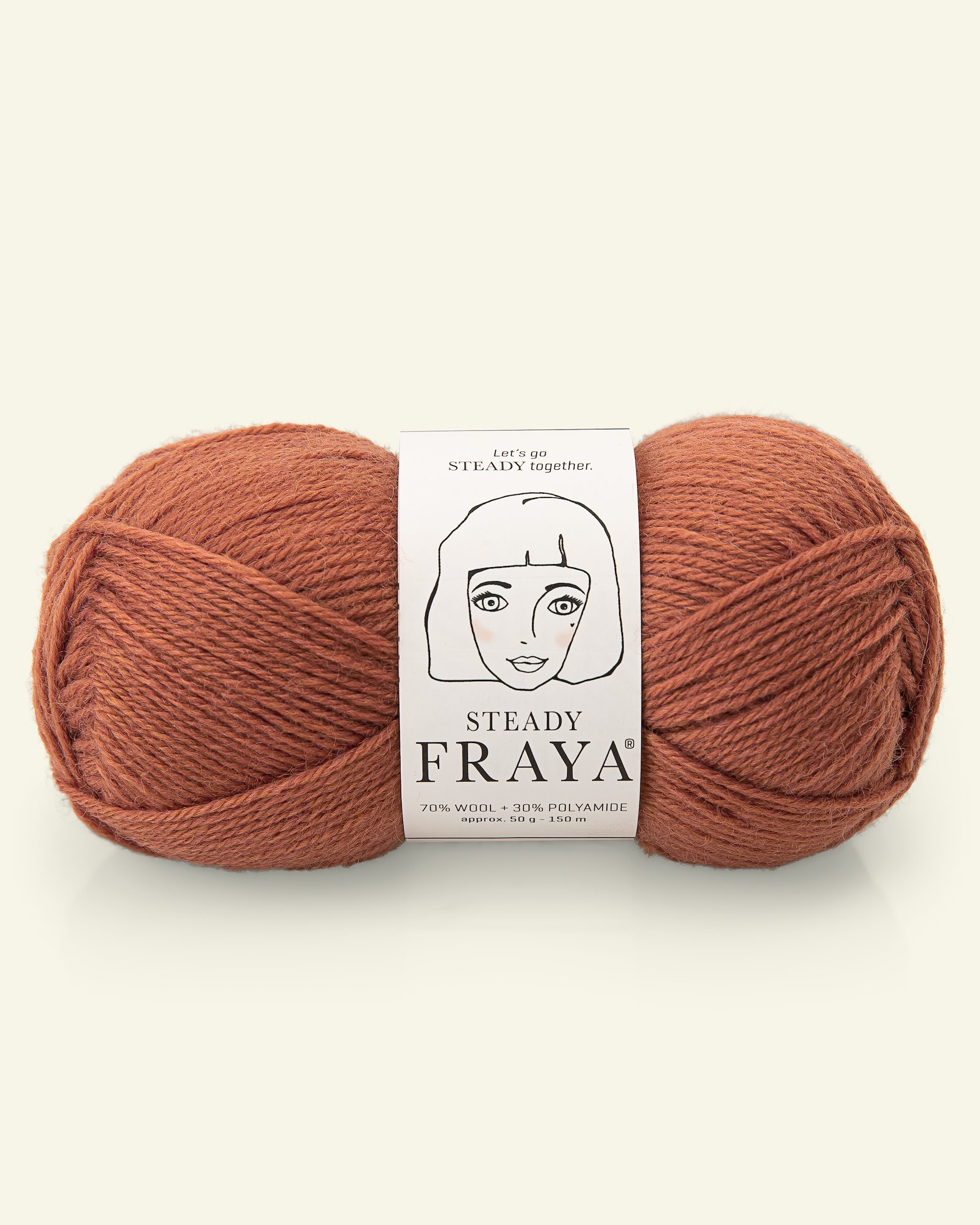 FRAYA,wool yarn "Steady", dark cinamon 90000144_pack