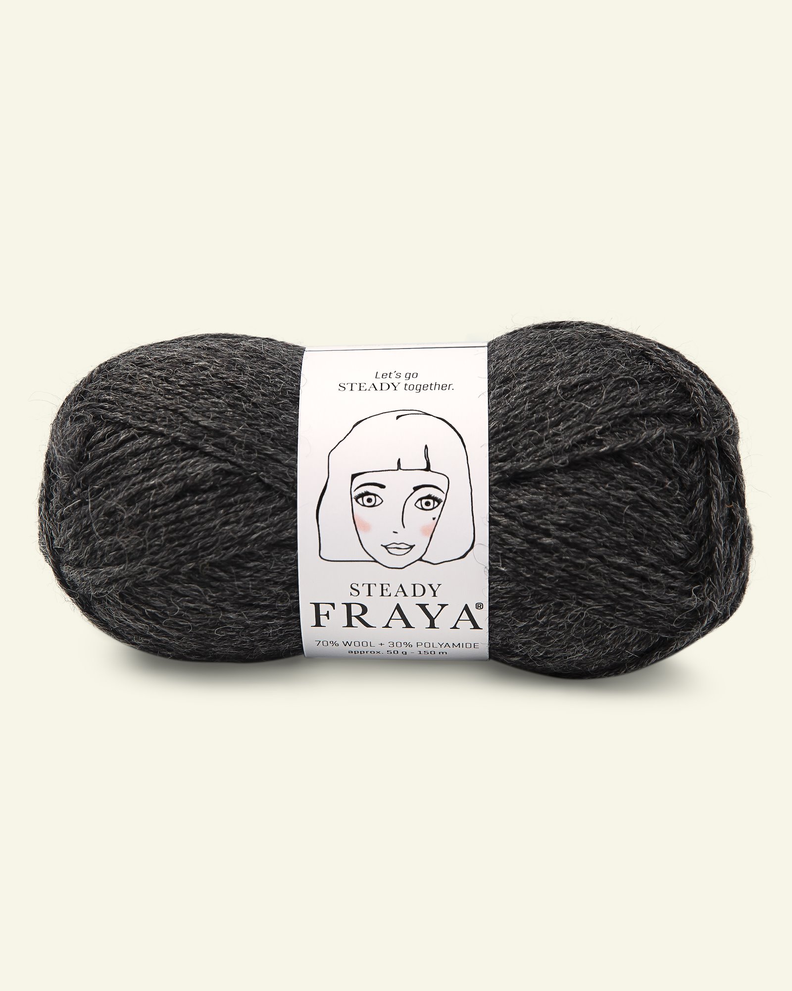 FRAYA,wool yarn "Steady", dark grey melange 90053242_pack