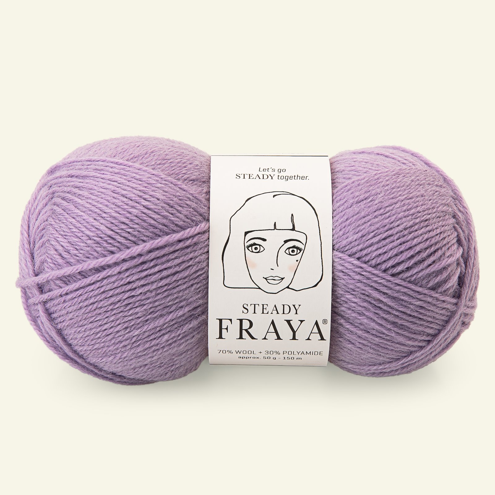 FRAYA,wool yarn "Steady", lilac 90000146_pack