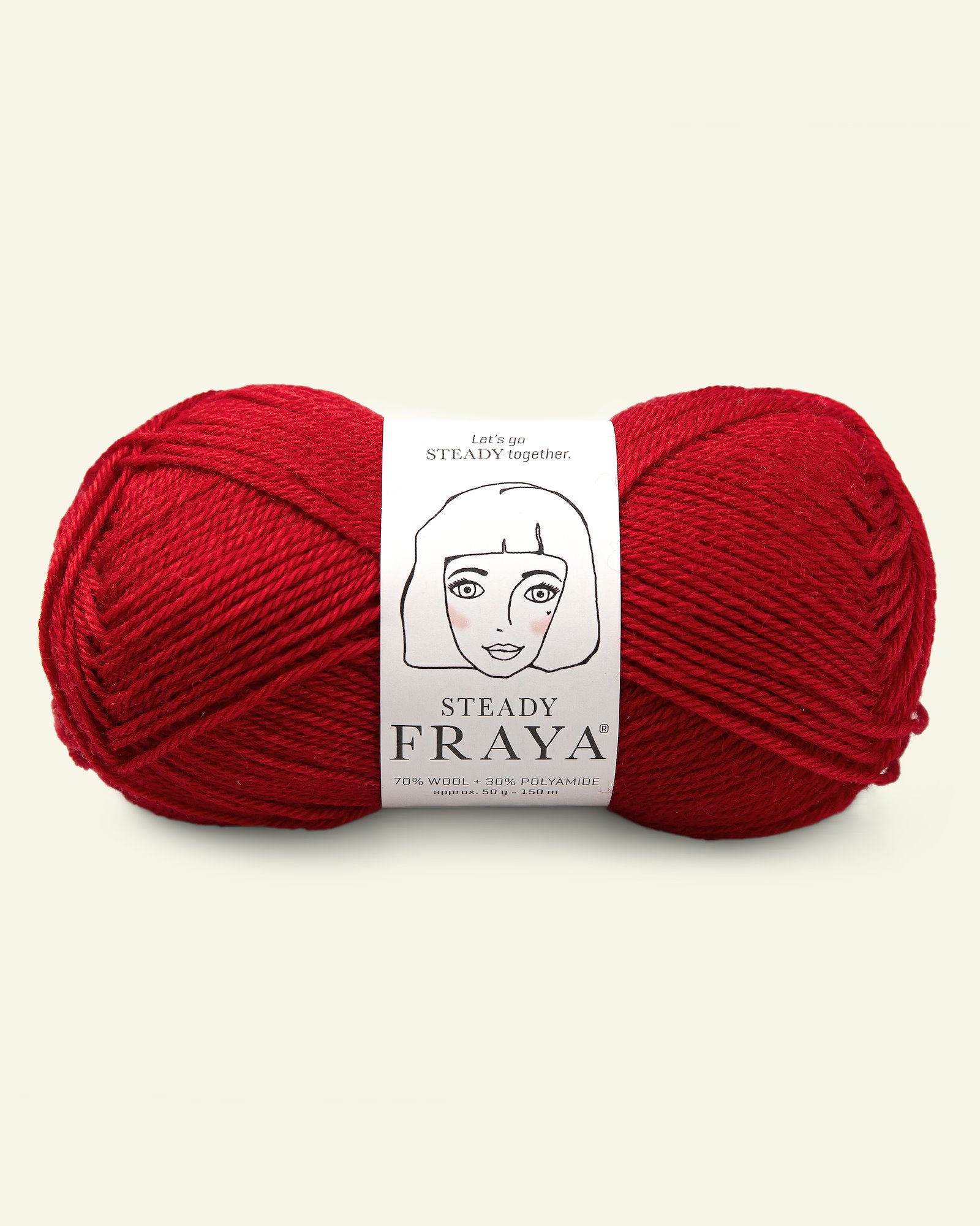 FRAYA,wool yarn "Steady", red 90000059_pack