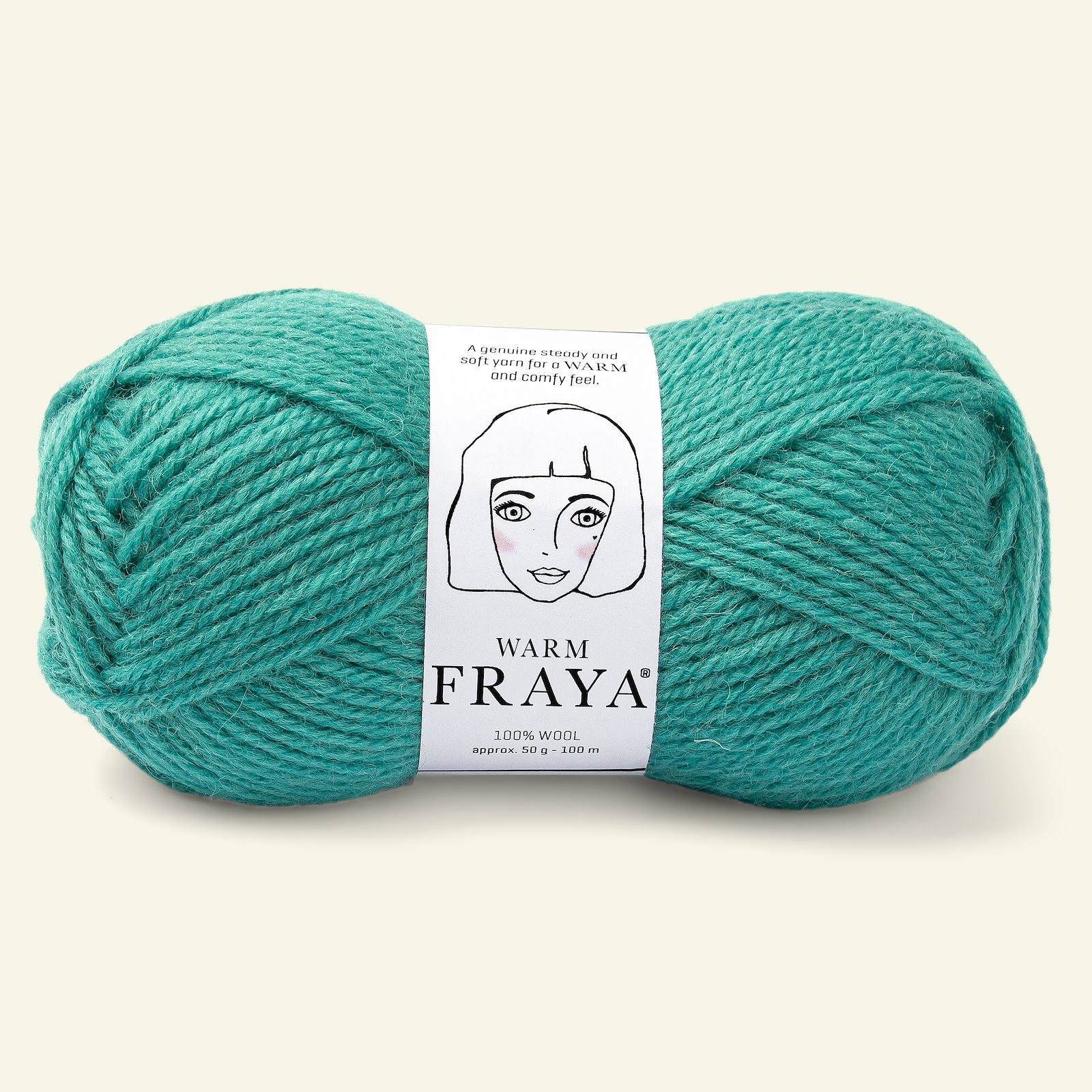 FRAYA, wool  yarn "Warm", calypso green 90000132_pack