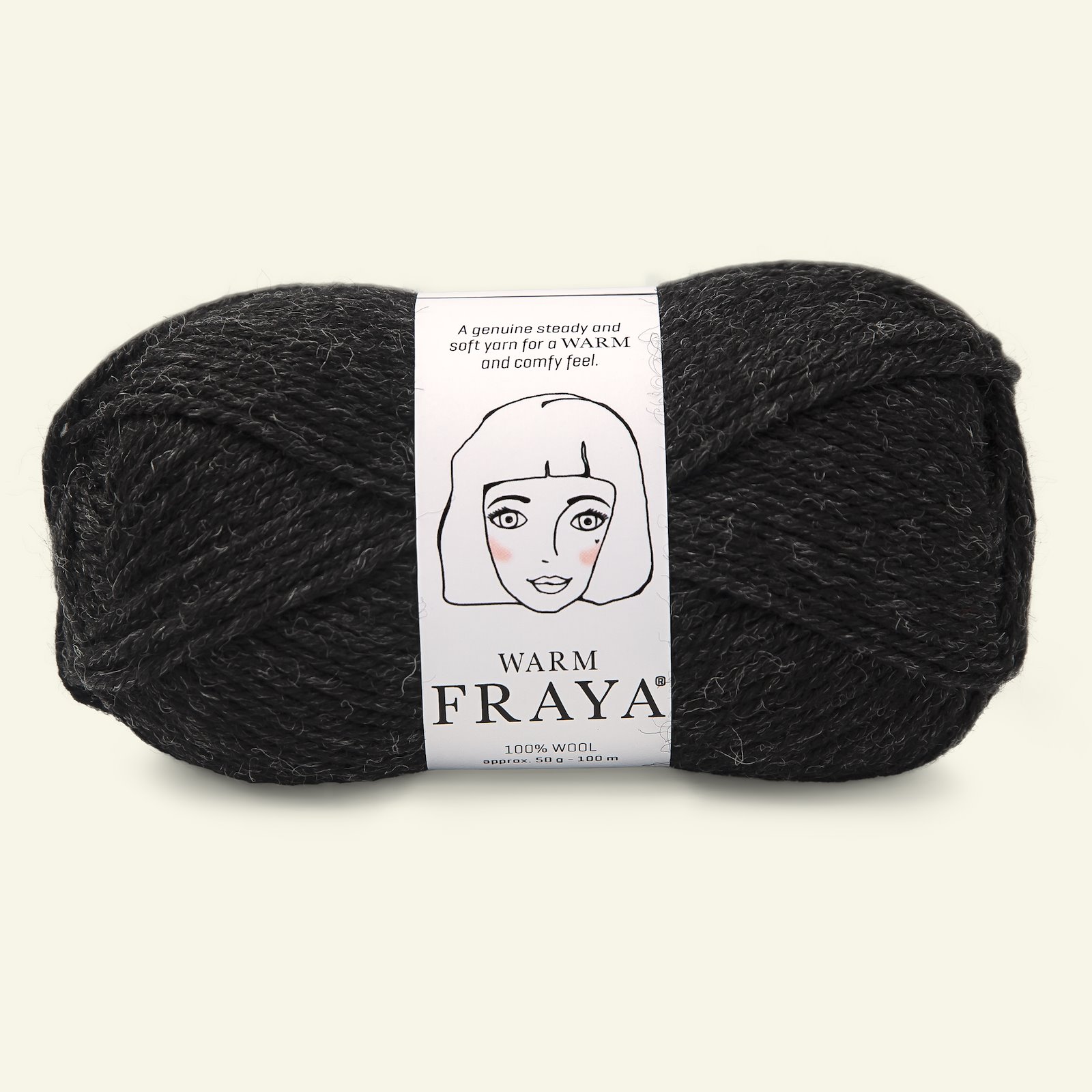 FRAYA, wool  yarn "Warm", charcoal melange 90051042_pack