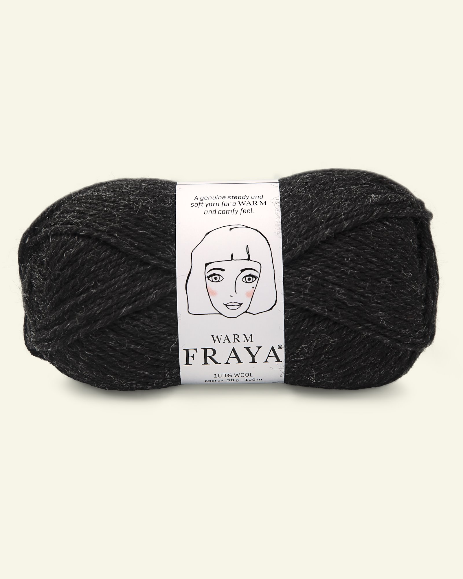 FRAYA, wool  yarn "Warm", charcoal melange 90051042_pack