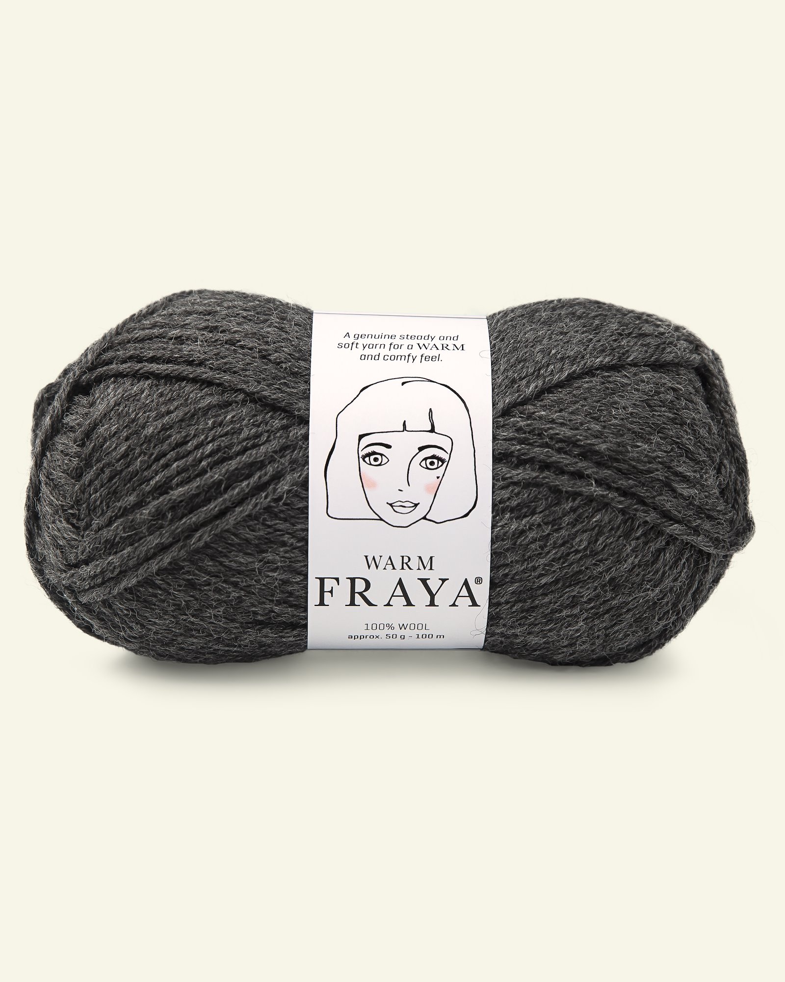 FRAYA, wool  yarn "Warm", dark grey melange 90051041_pack