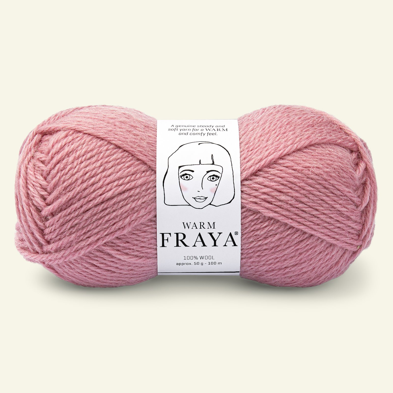 FRAYA, wool  yarn "Warm", dusty rose 90000133_pack