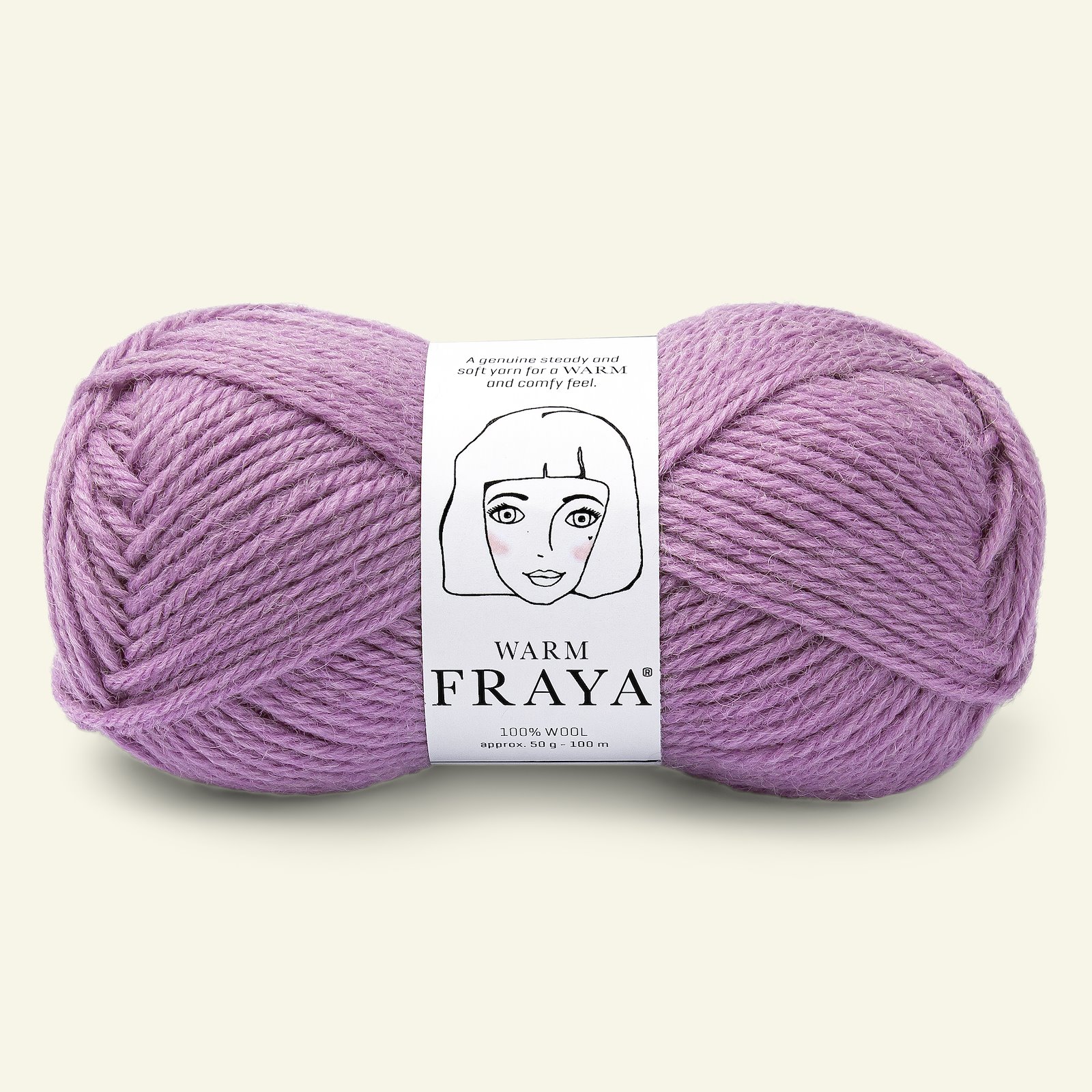 FRAYA, wool  yarn "Warm", lilac 90000134_pack