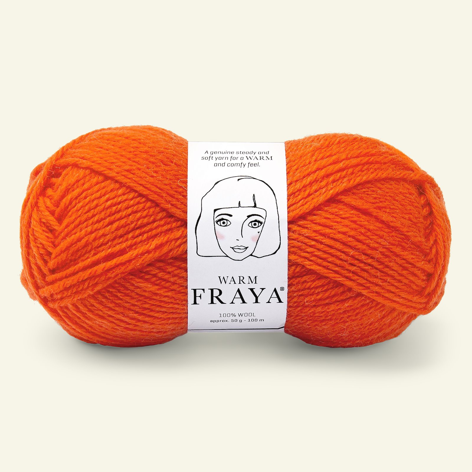 FRAYA, wool  yarn "Warm", orange 90000135_pack