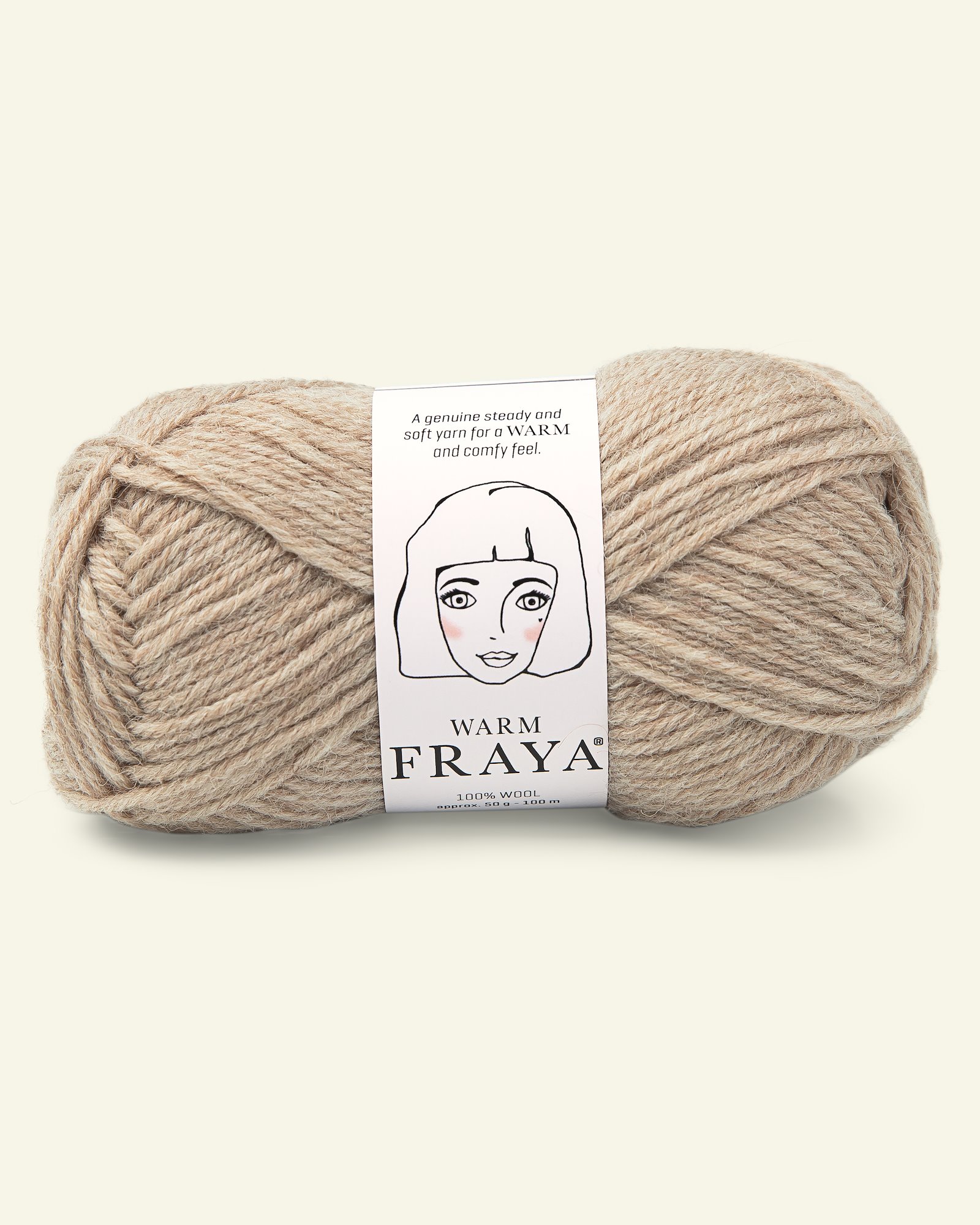 FRAYA, wool  yarn "Warm", sand melange 90051039_pack