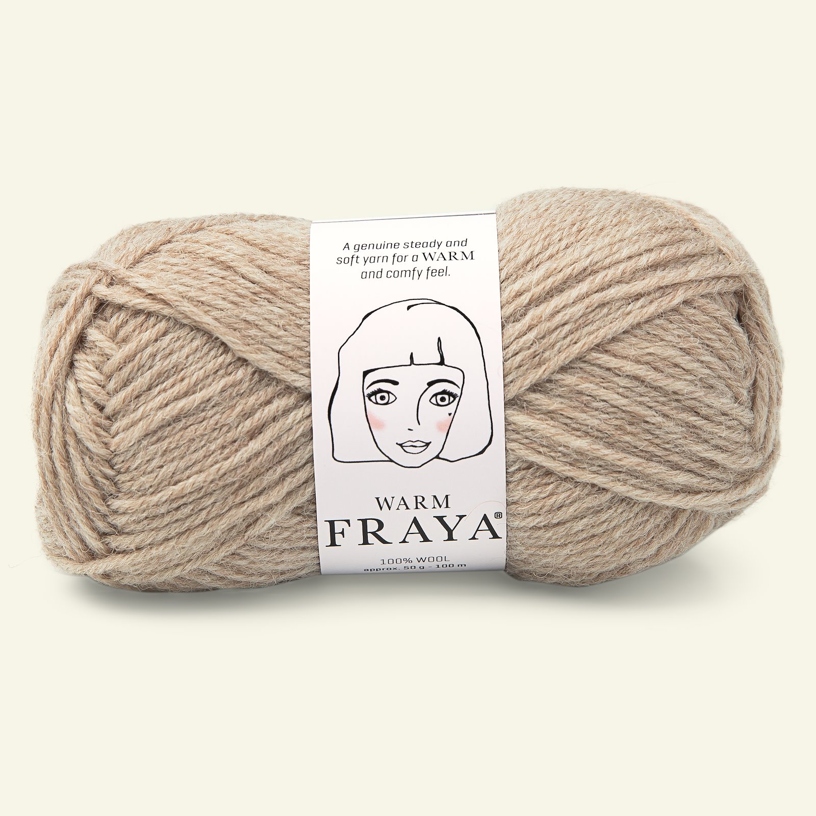FRAYA, wool  yarn "Warm", sand melange 90051039_pack