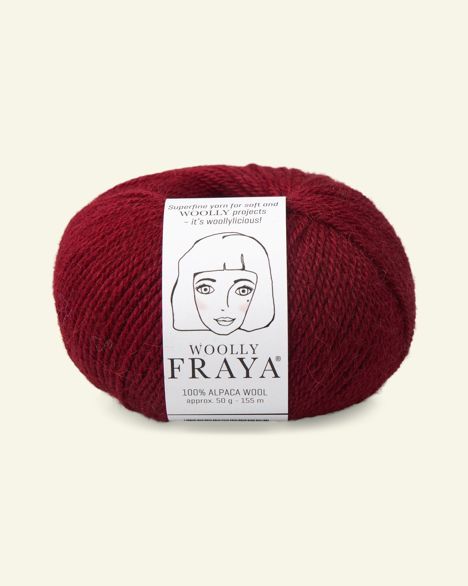 FRAYA yarn Woolly dark red 90000065_pack