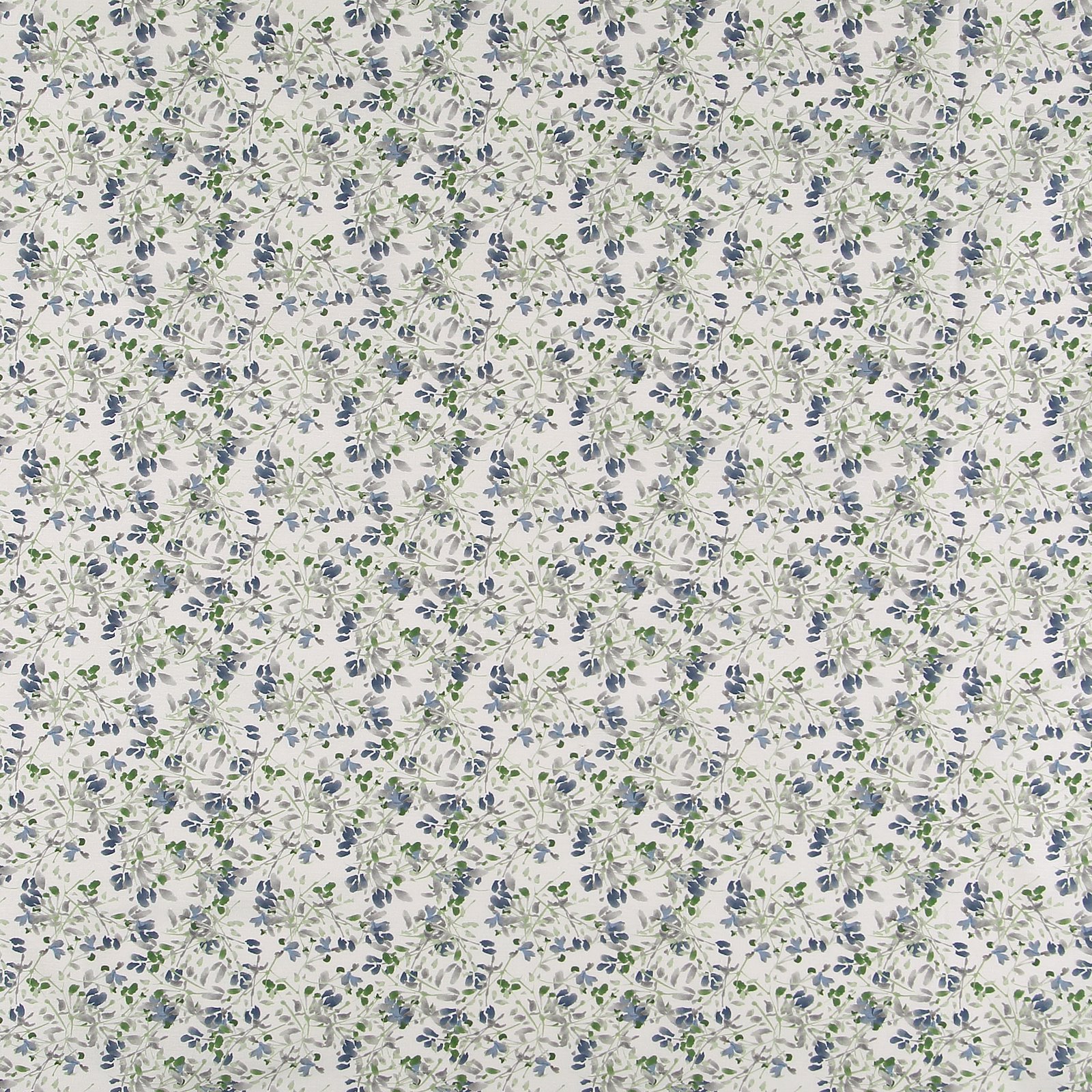 Gewebe, Weiß mit blau/grau/grünen Blumen 750370_pack_sp