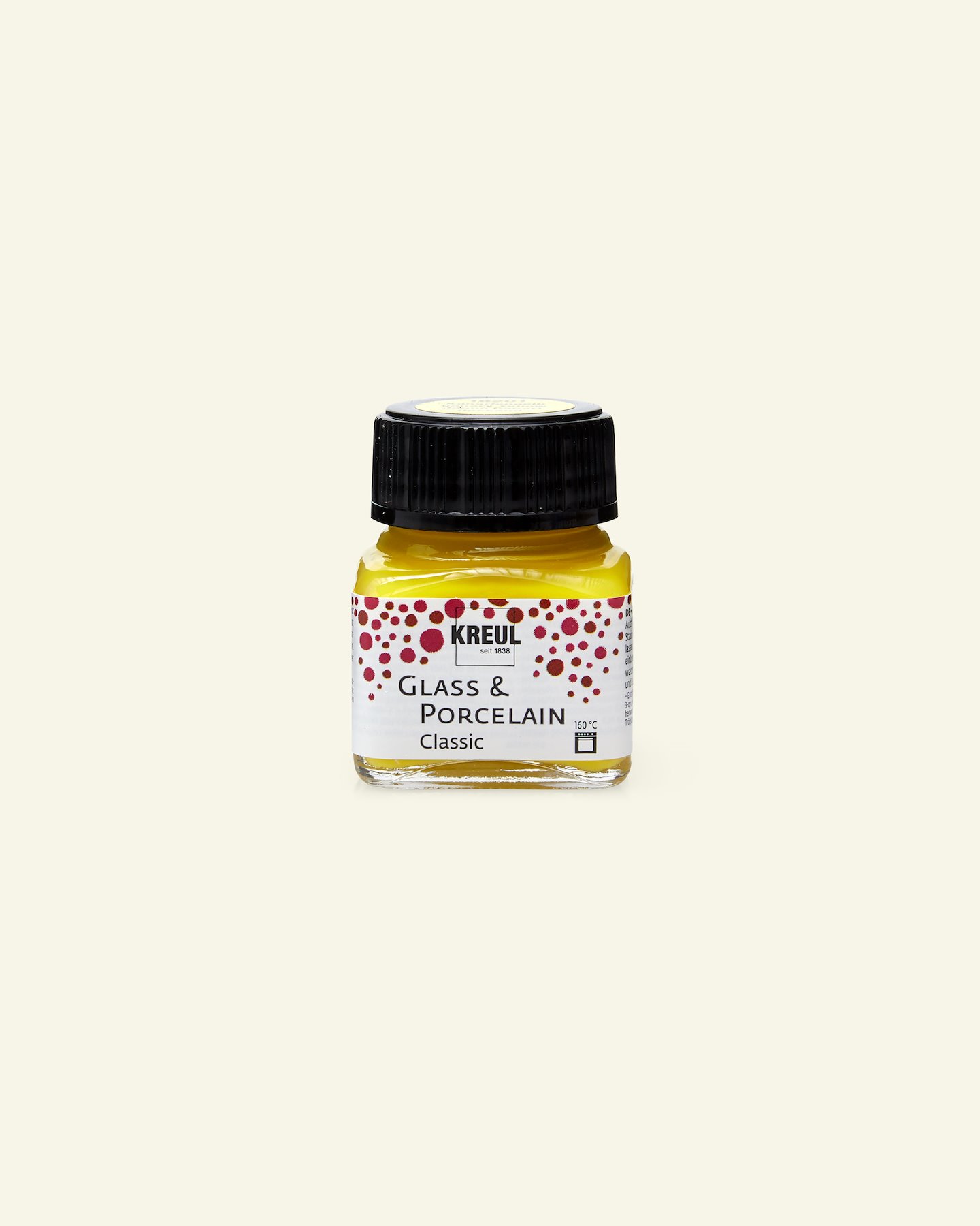 Glass & porcelain paint 20ml yellow 31249_pack