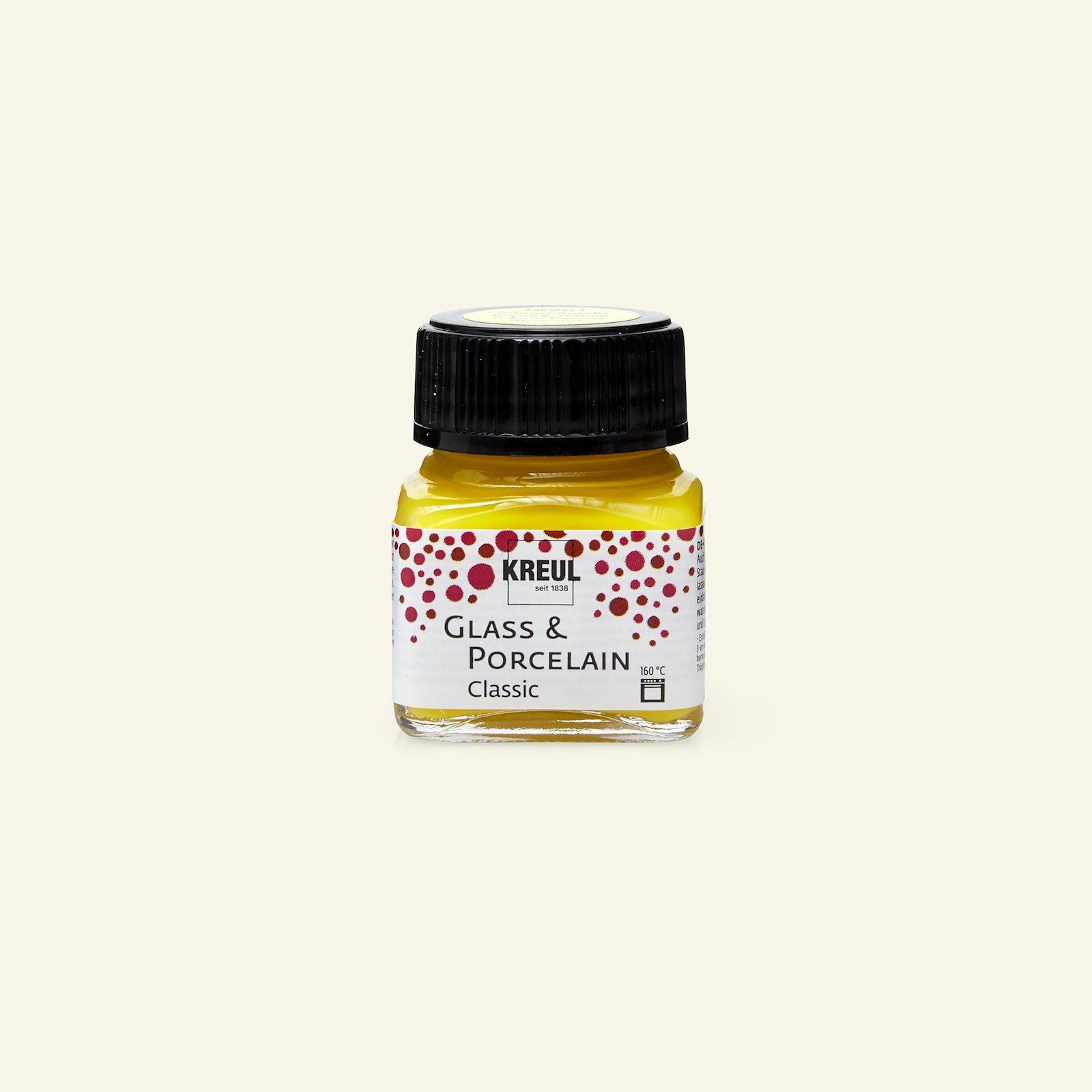 Glass & porcelain paint 20ml yellow 31249_pack