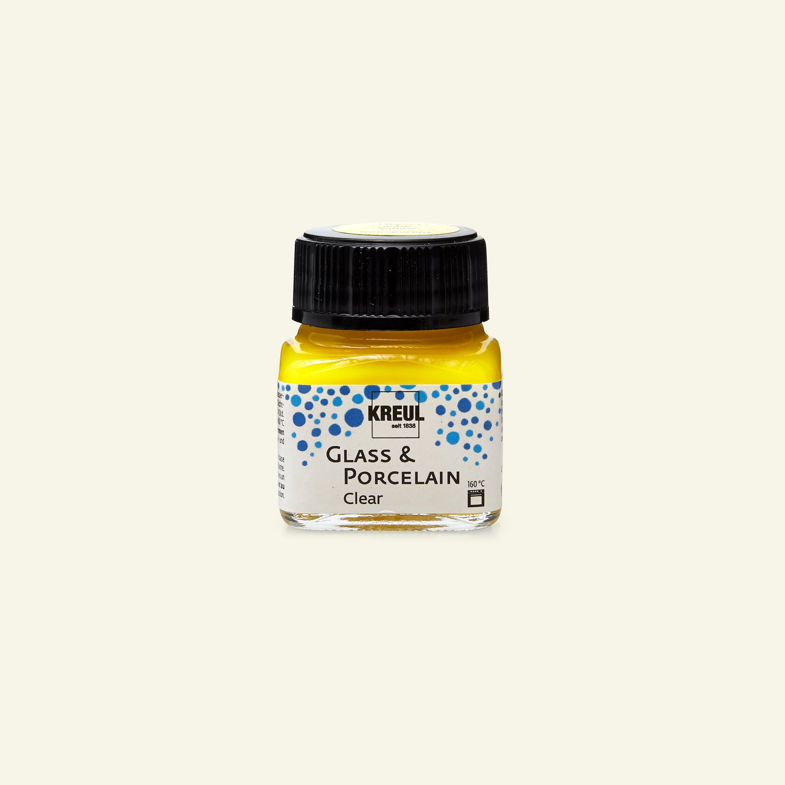 Glass&porcelain paint clear 20ml yellow 31279_pack
