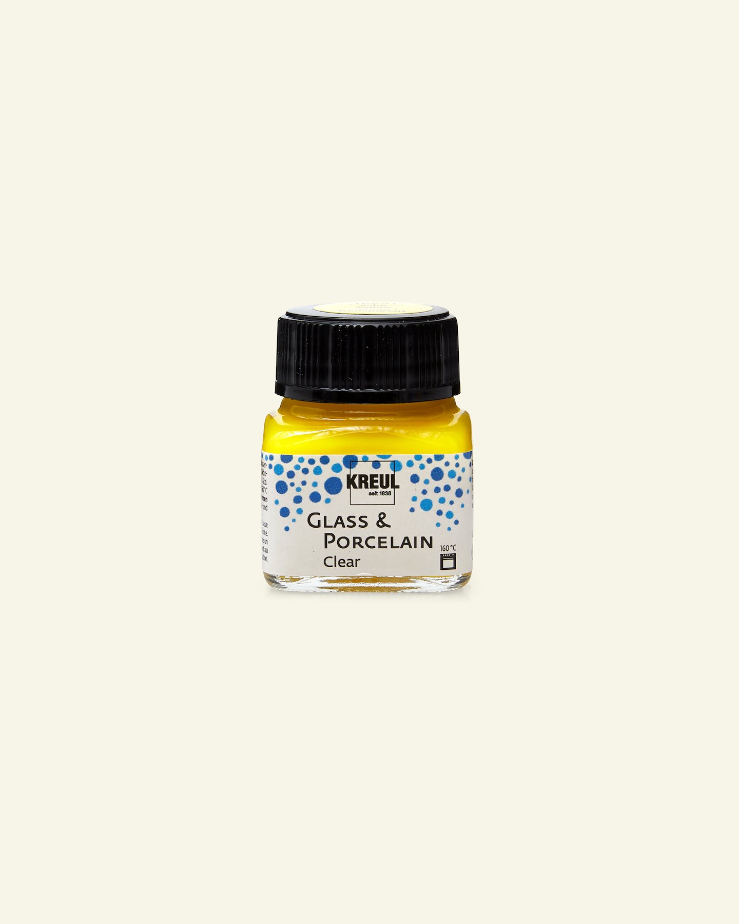 Glass&porcelain paint clear 20ml yellow 31279_pack