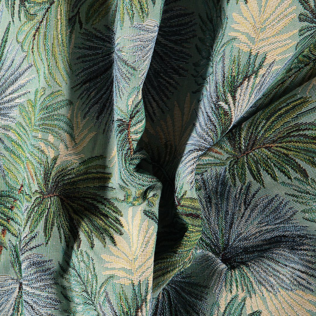 Billede af Gobelin turkis med palme blade