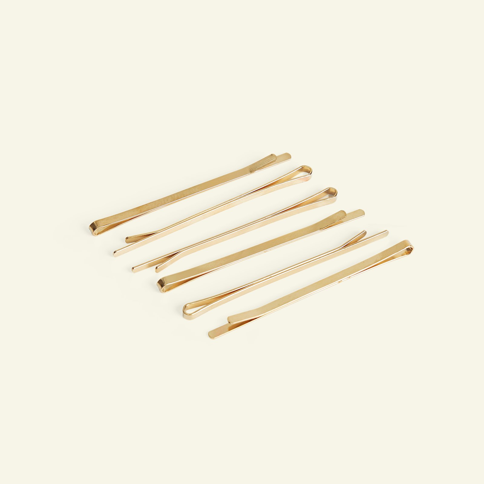 Hair clip metal 70mm gold colored 6pcs 45395_pack
