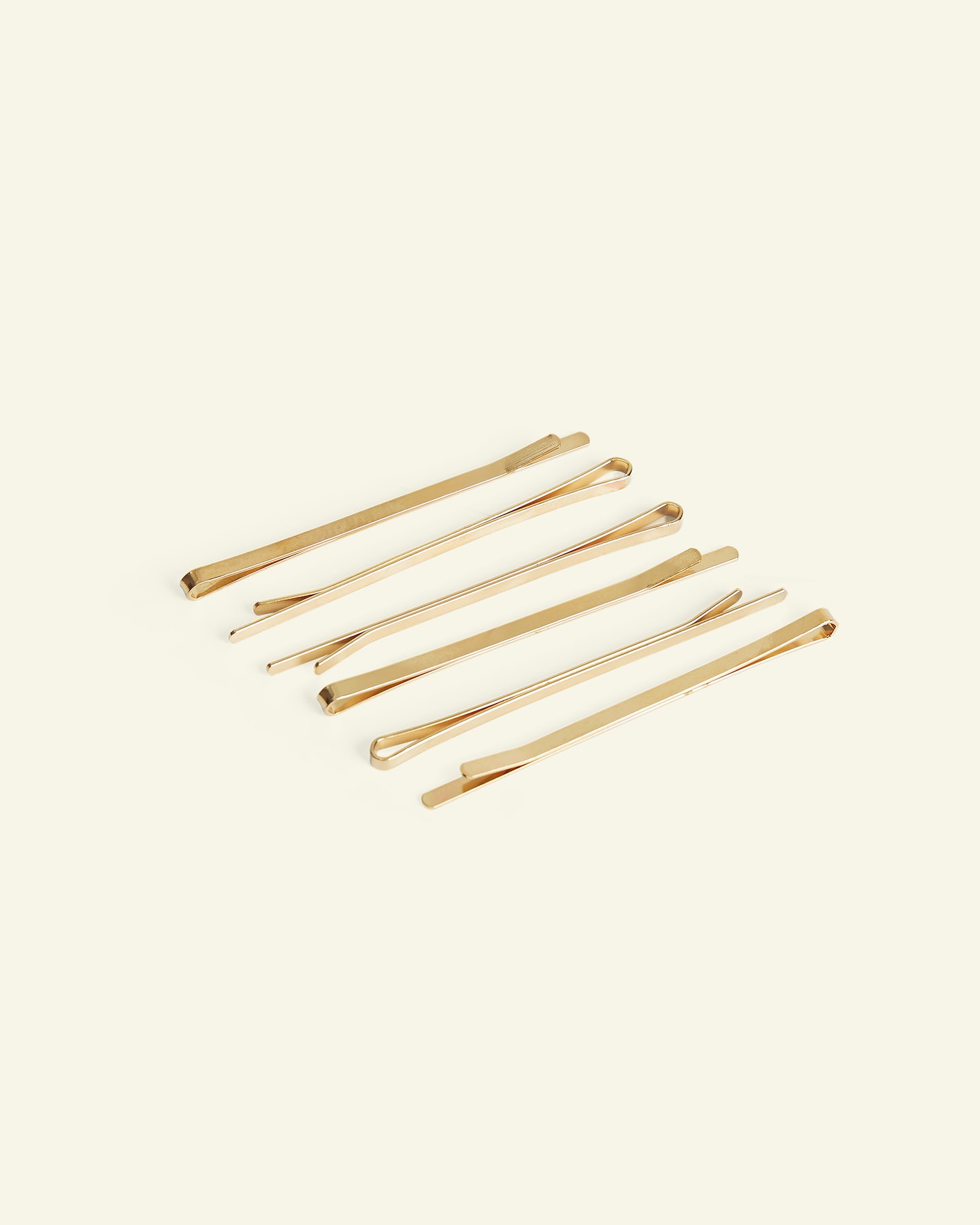 Hair clip metal 70mm gold colored 6pcs 45395_pack