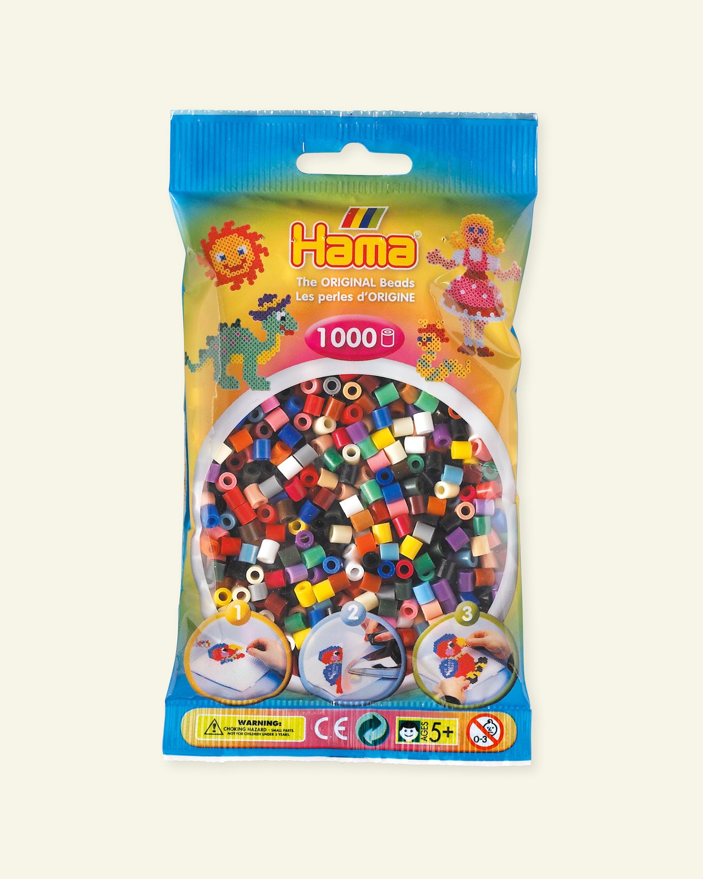 HAMA midi fuse beads 1000pcs 6 color mix 28374_pack