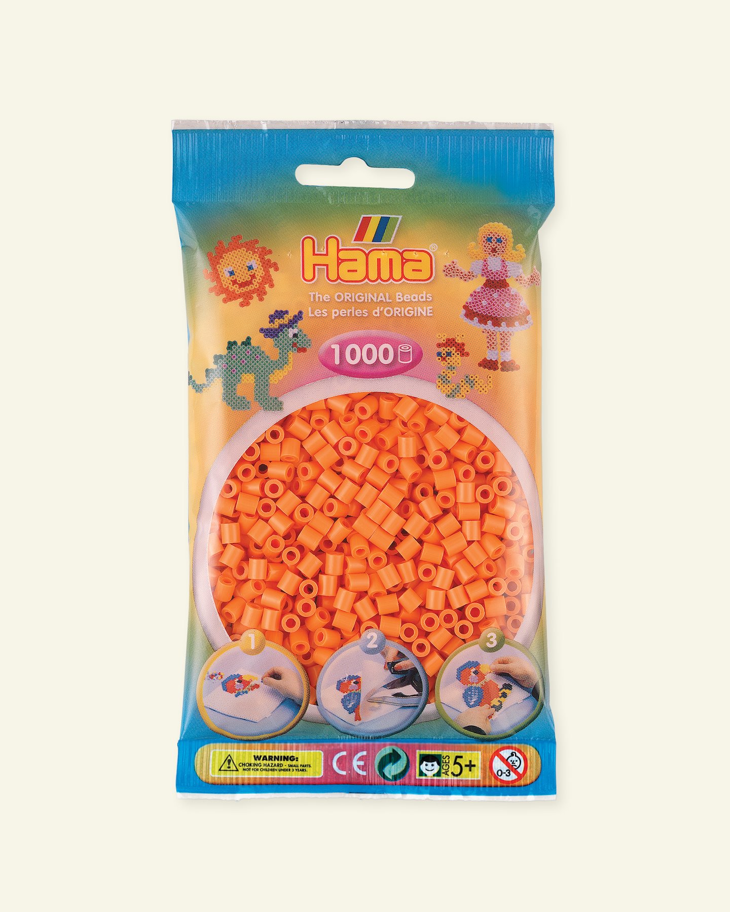 HAMA midi fuse beads 1000pcs apricot 28354_pack